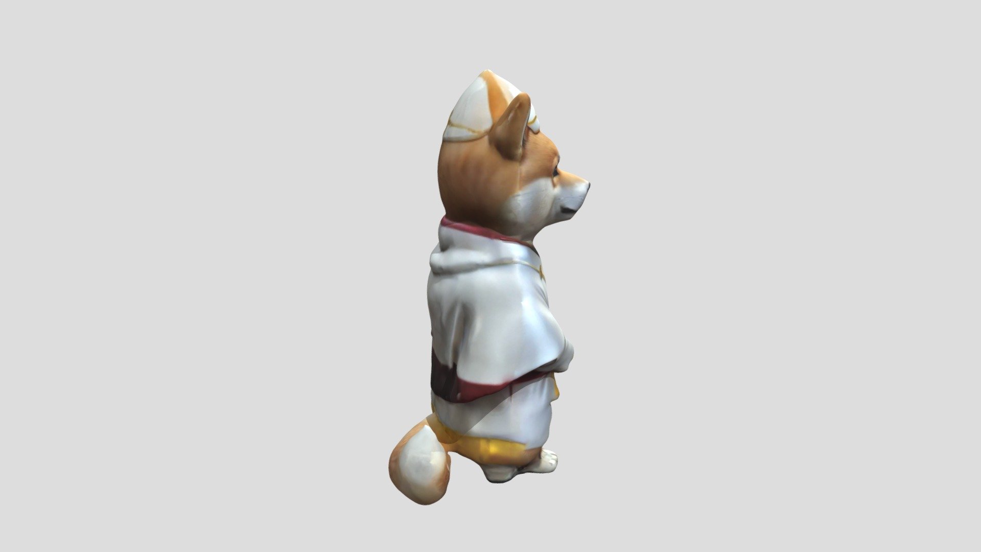 A Shiba Inu Dressed As The Pope Draft D Model By Pich Pikupila