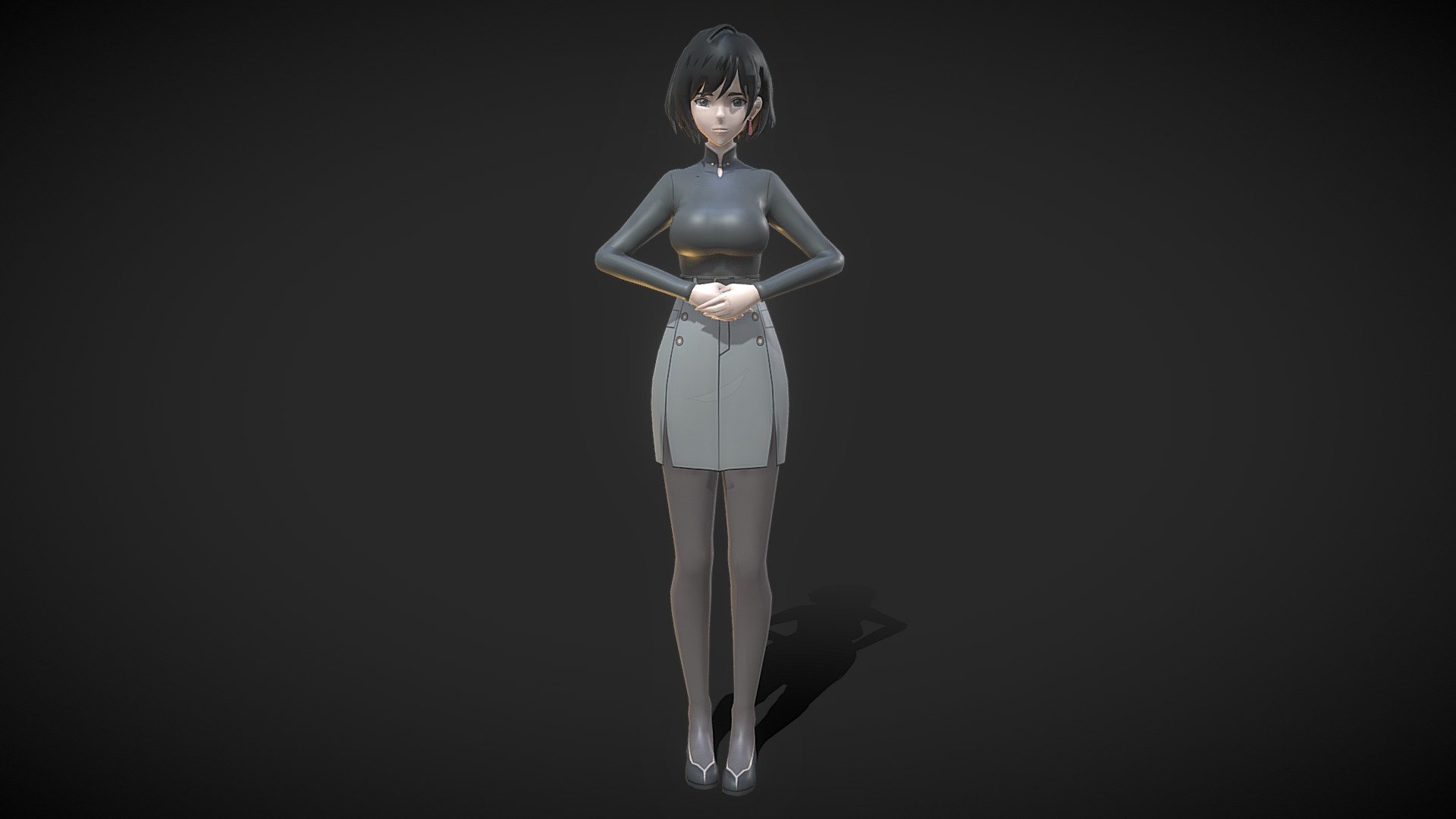 Anime Woman 1 3D Model By Naoki Idaka NaokiIdaka 0cb18ef Sketchfab