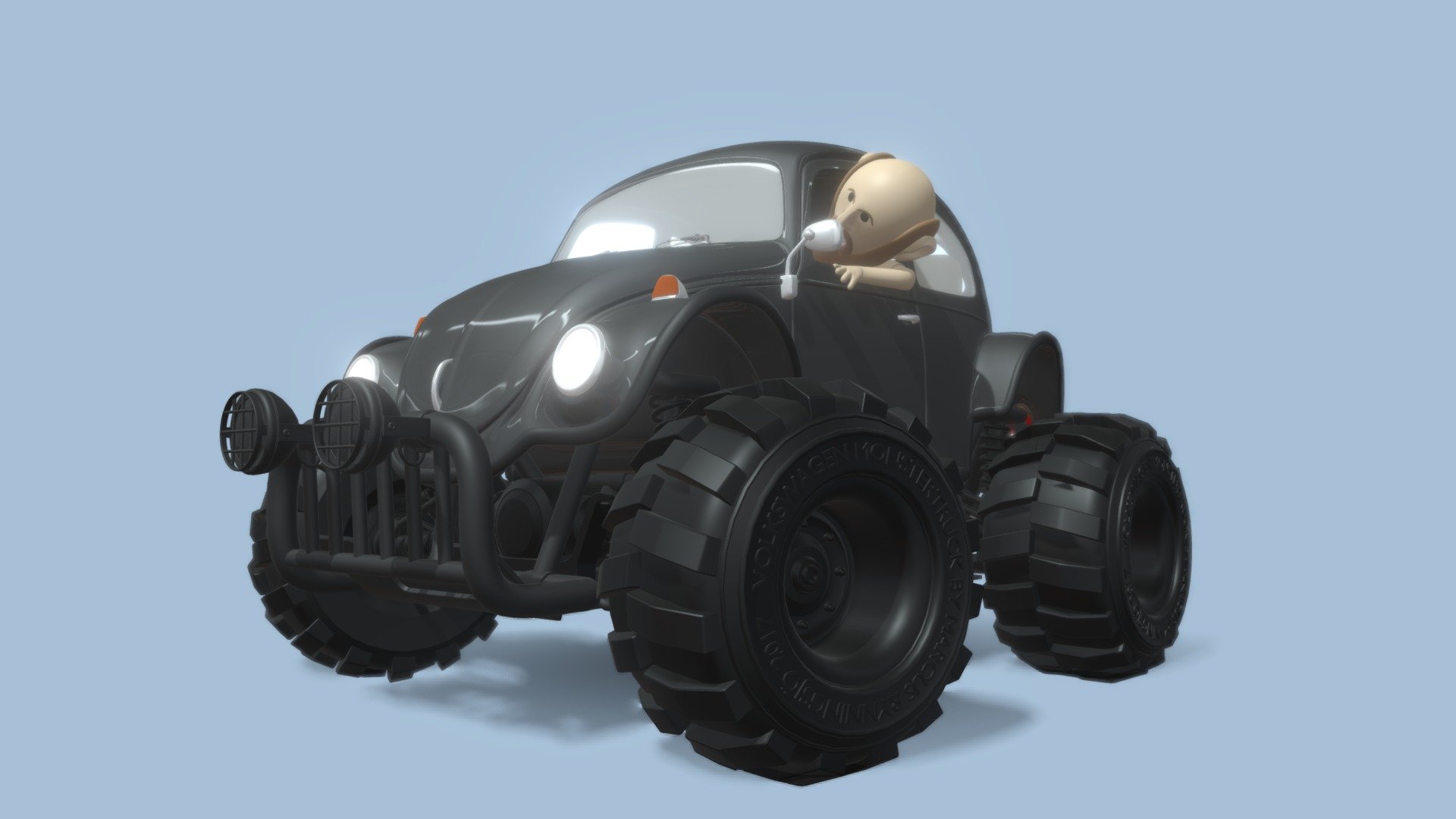 Volkswagen Beetle Monster Truck D Model By Taste Of Blender Youtube