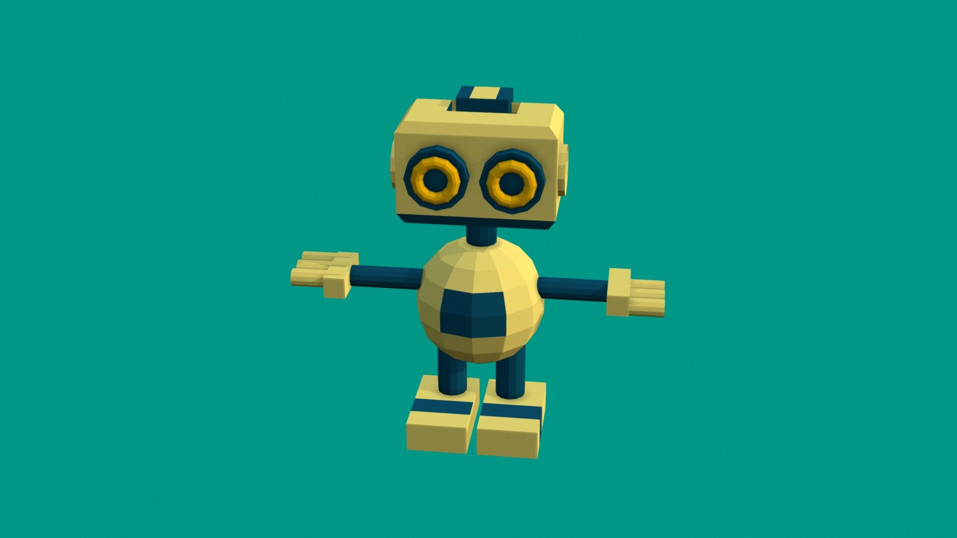 Low Poly Robot D Model By Anastasiiaku Ychty Sketchfab