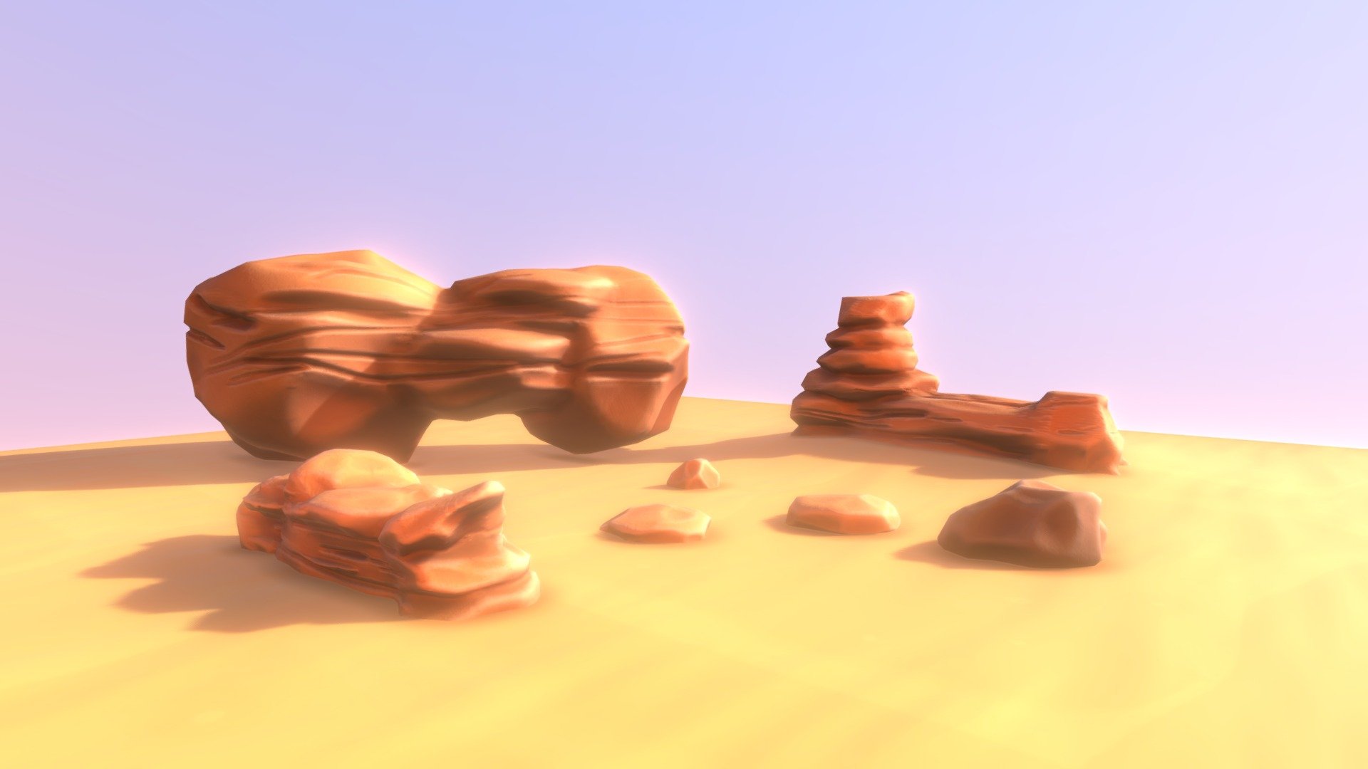 Desert Rocks D Model By Hene Sketchfab