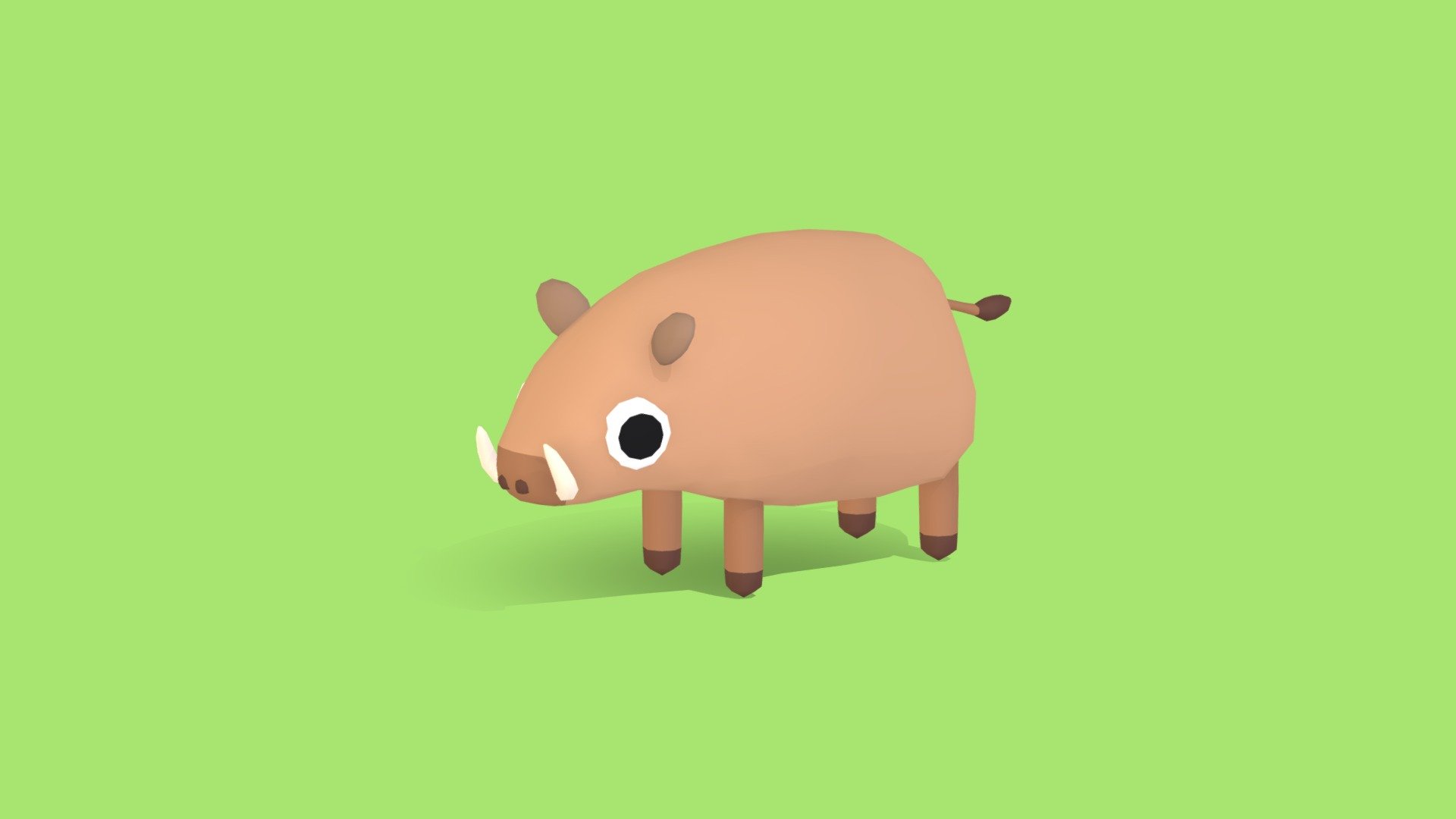 Hog Quirky Wacky Series Buy Royalty Free 3D Model By Omabuarts