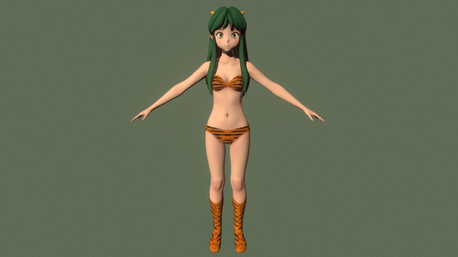 T Pose Rigged Model Of Lum Buy Royalty Free D Model By D Anime