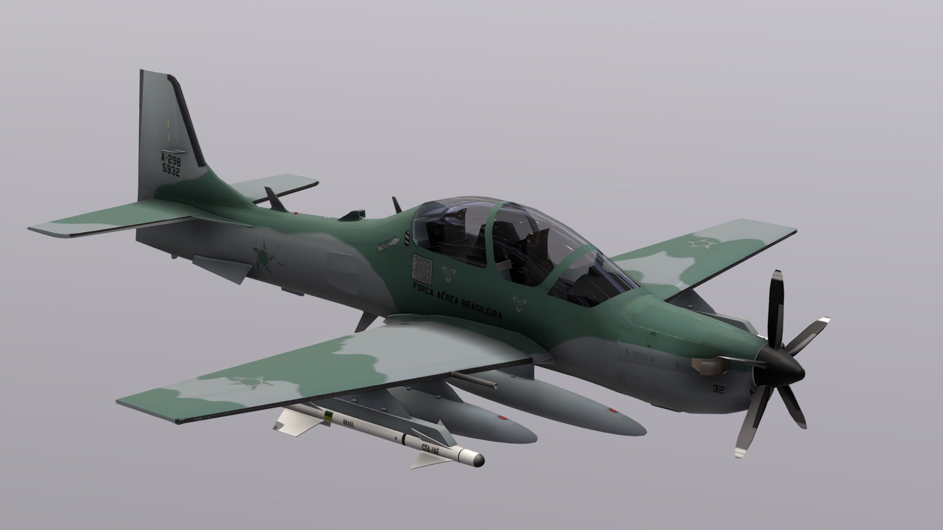 A B Super Tucano Fab Buy Royalty Free D Model By Simaoelis D