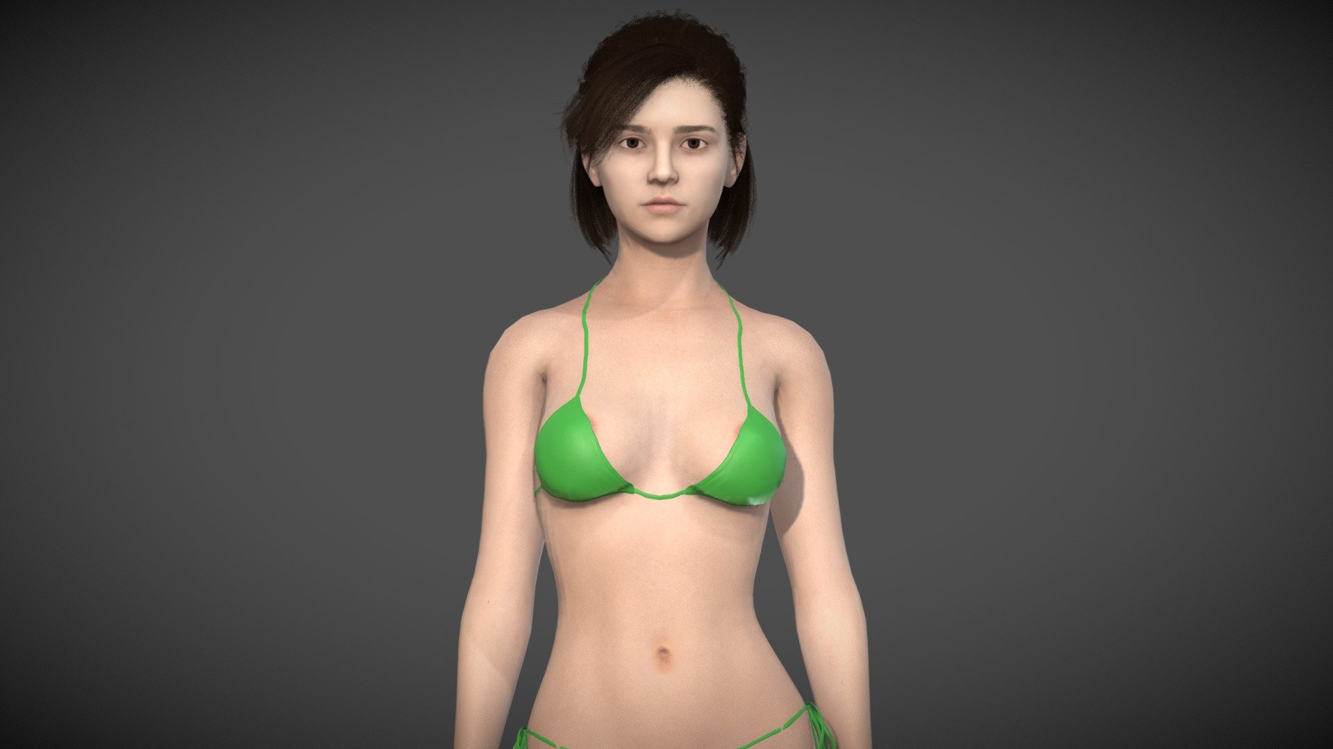 Naked Korean Girl Game Ready Low Poly Buy Royalty Free D Model By