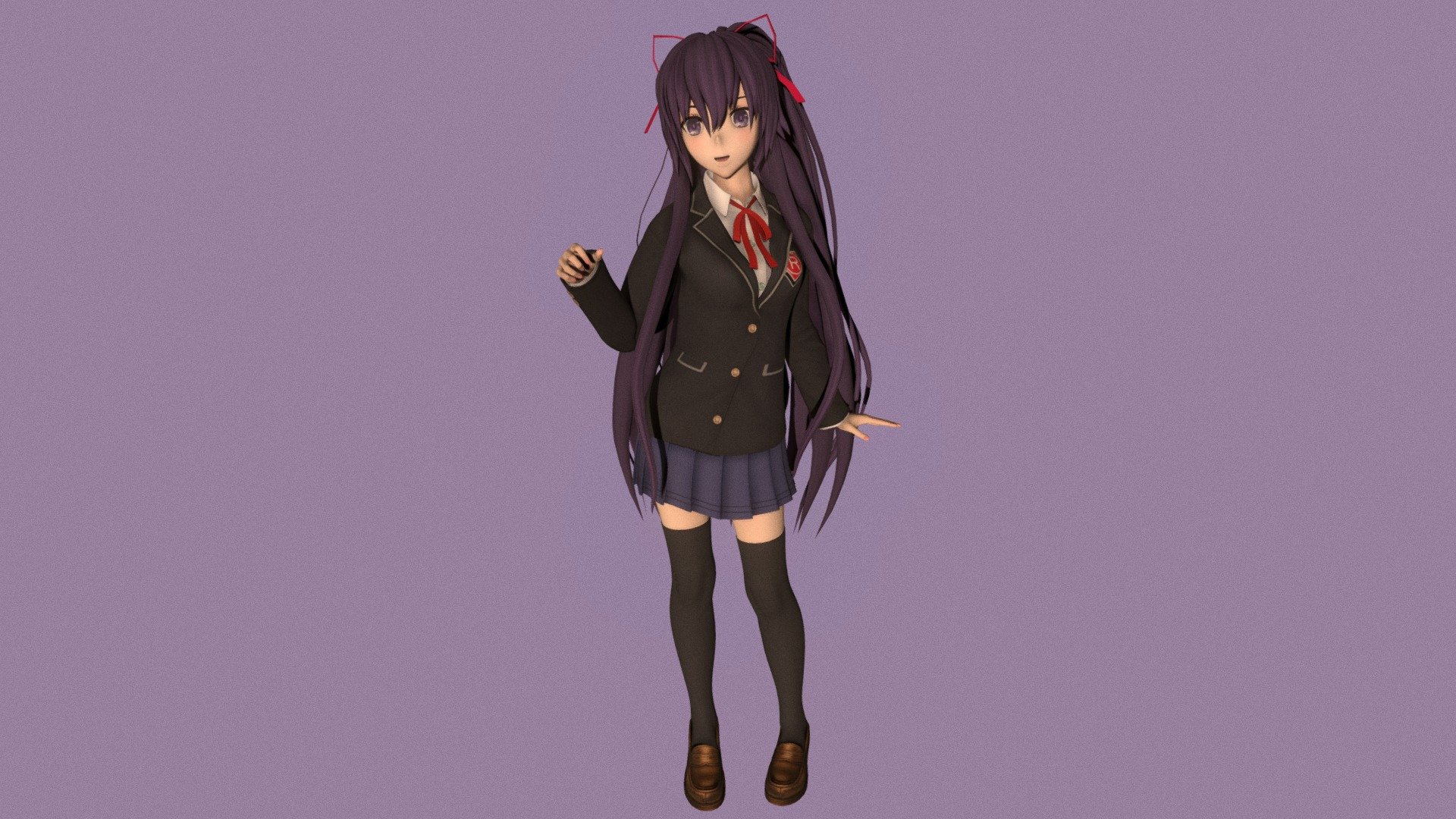 Tohka Yatogami 01 Buy Royalty Free 3D Model By 3d Anime Girls