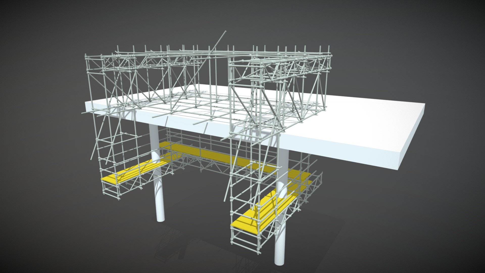 Tube Fitting Suspended Scaffolding 3D Model By MEC CAD Mec Cad