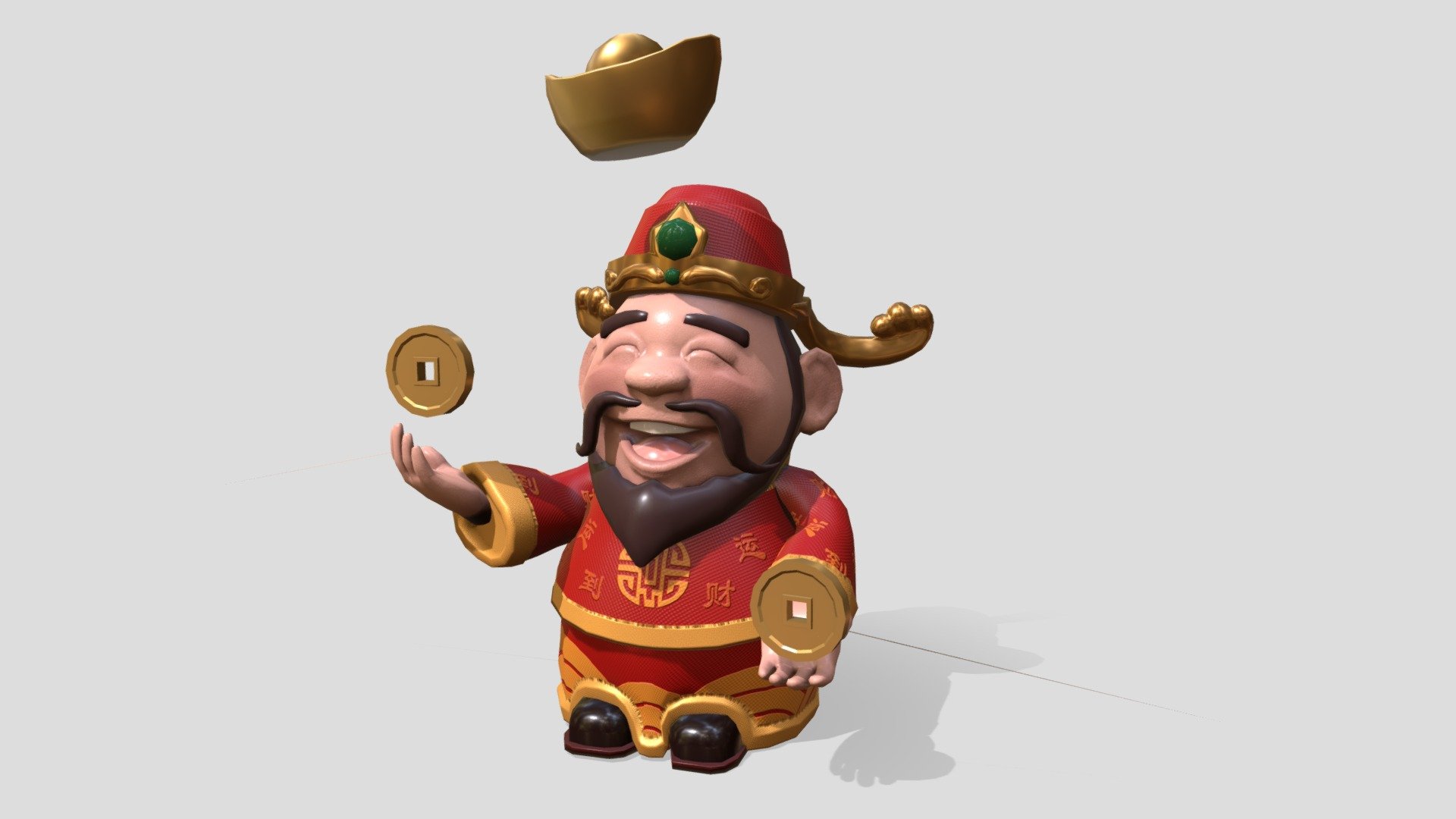 God Of Wealth D Model By Stb Tc Cbe Sketchfab