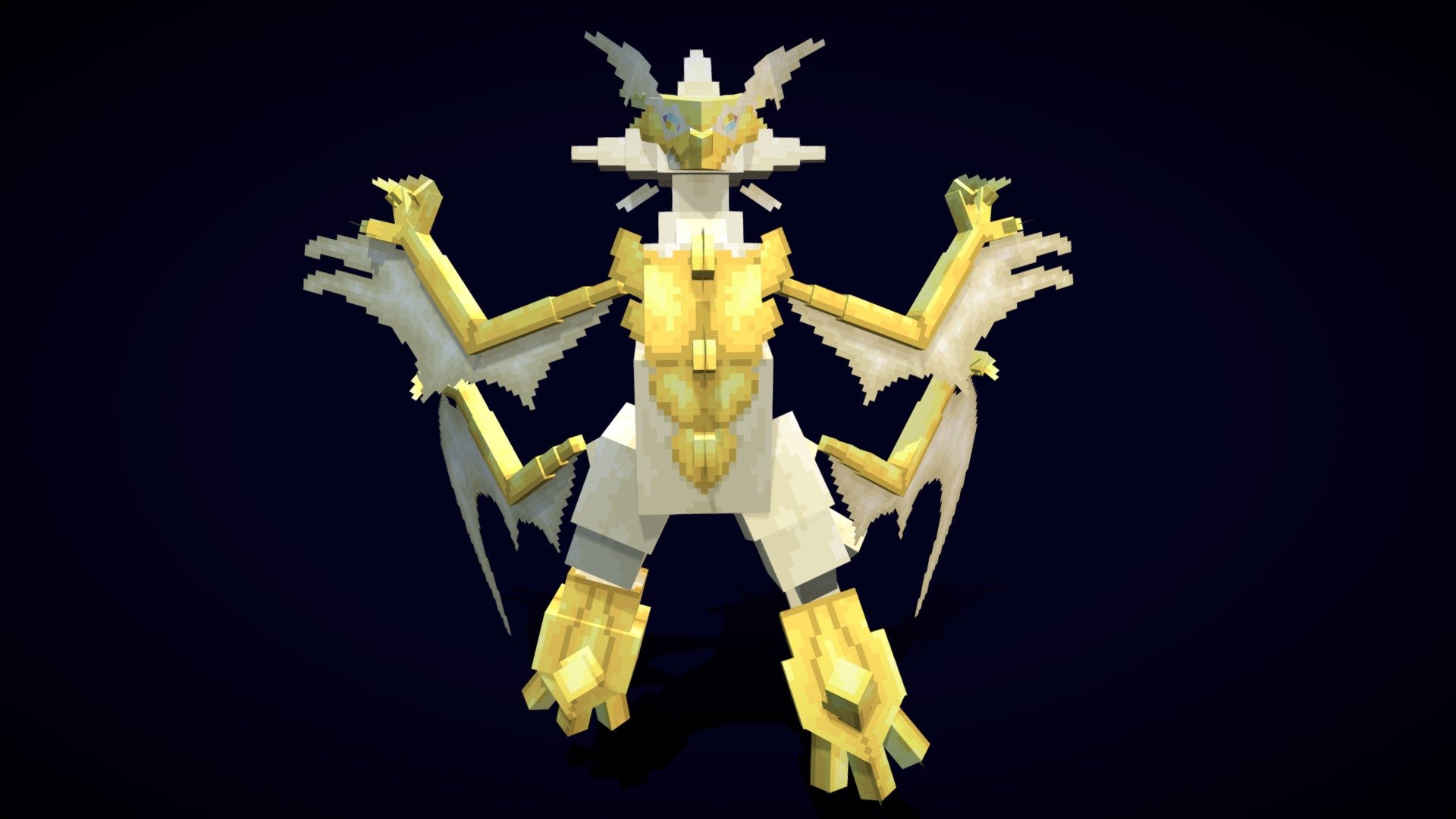 Ultra Necrozma Minecraft Cobblemon Style 3D Model By AGA AGA0