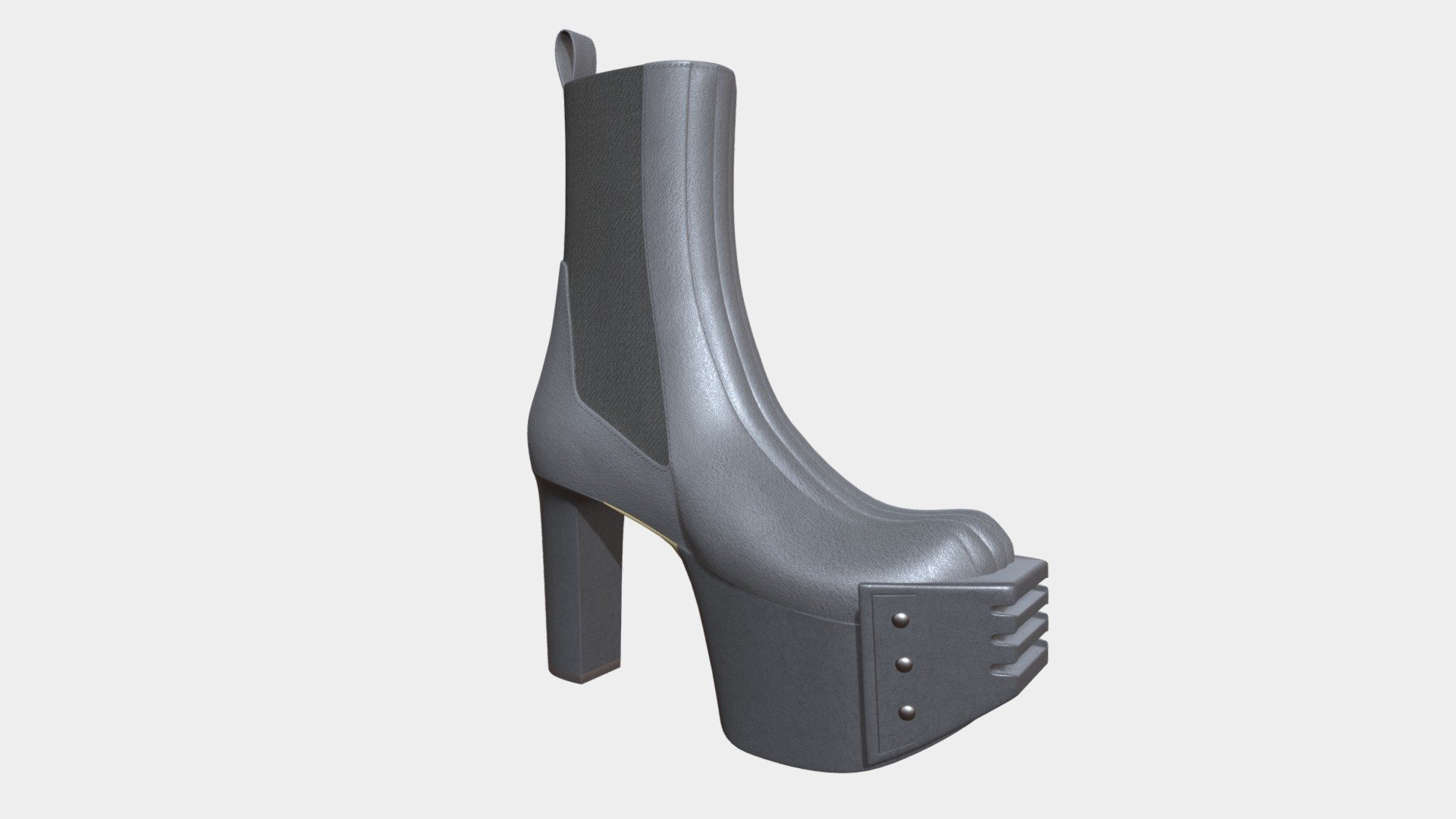 Heels Rick Owens Grilled Platform Buy Royalty Free D Model By