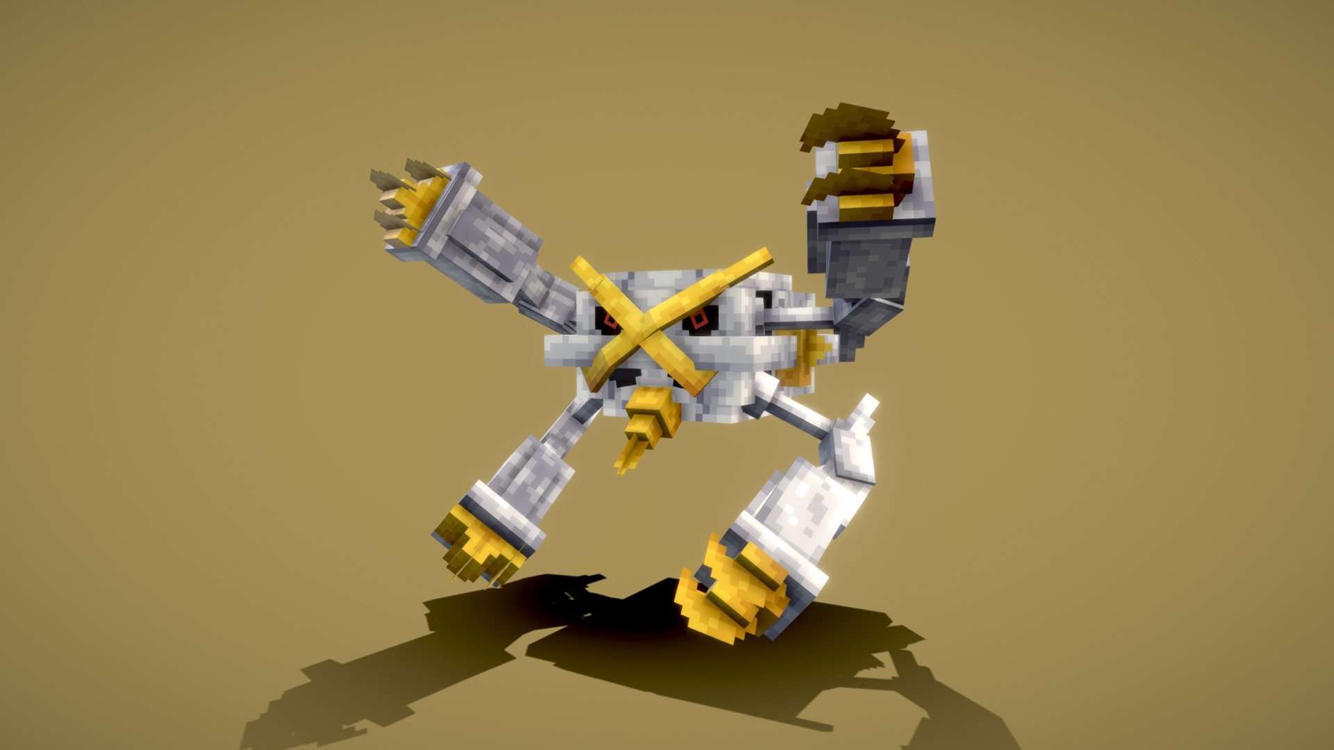 Mega Metagross Shiny Cobblemon Unofficial D Model By Sidhwinarts