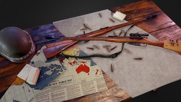 M Rifle D Models Sketchfab