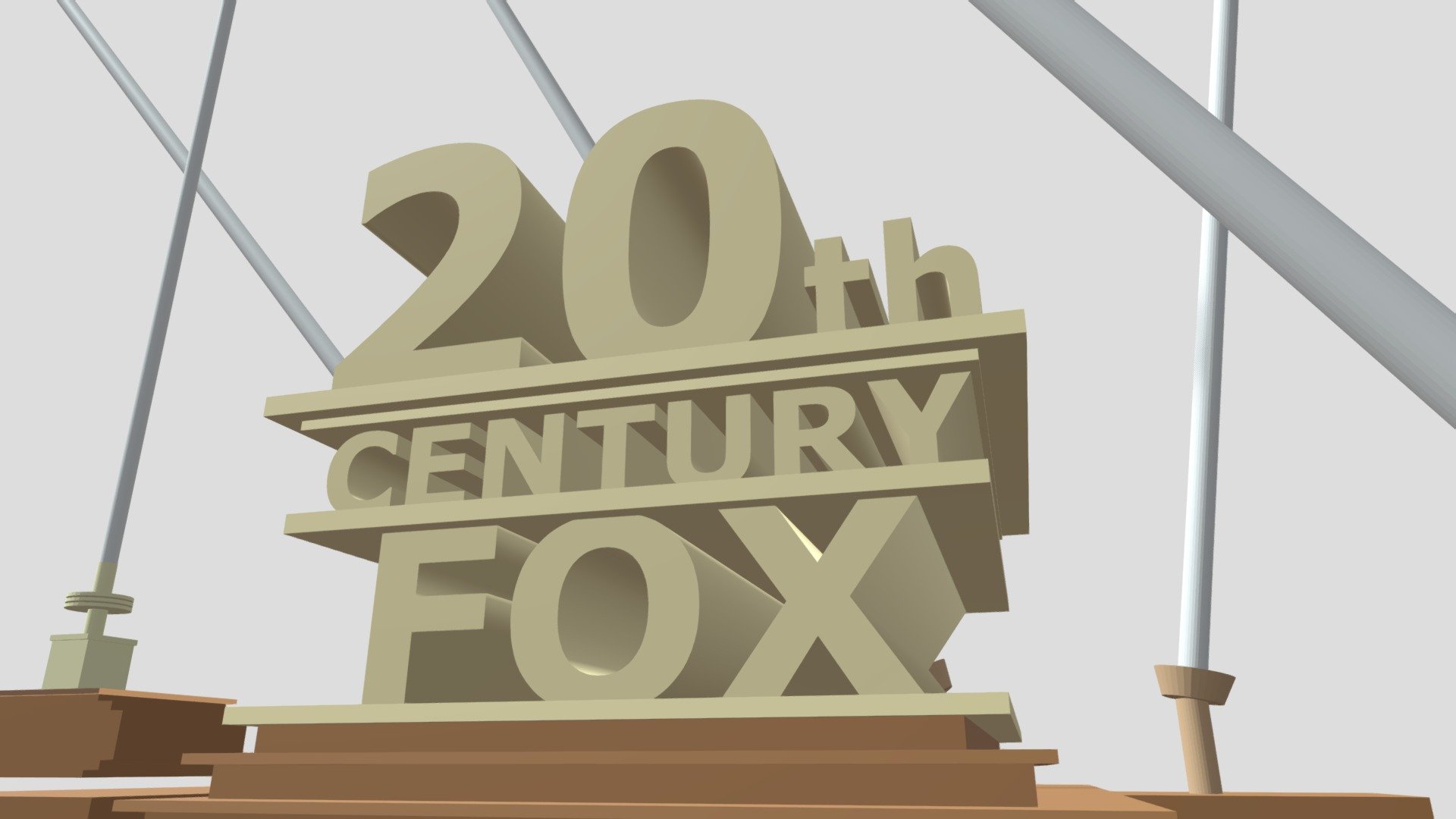 20th Century Fox Logo By Karen Cates Remake Apr 3D Model By Demorea