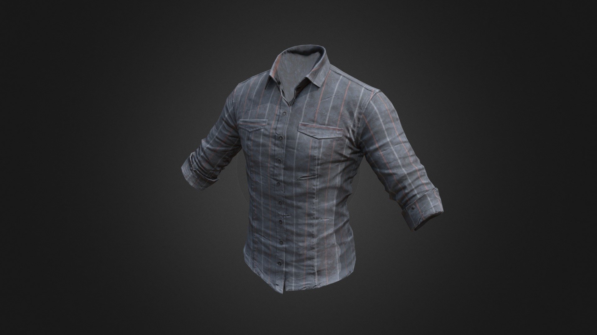 Striped Shirt Gray Pubg D Model By Pubgitems Info Pubgitems