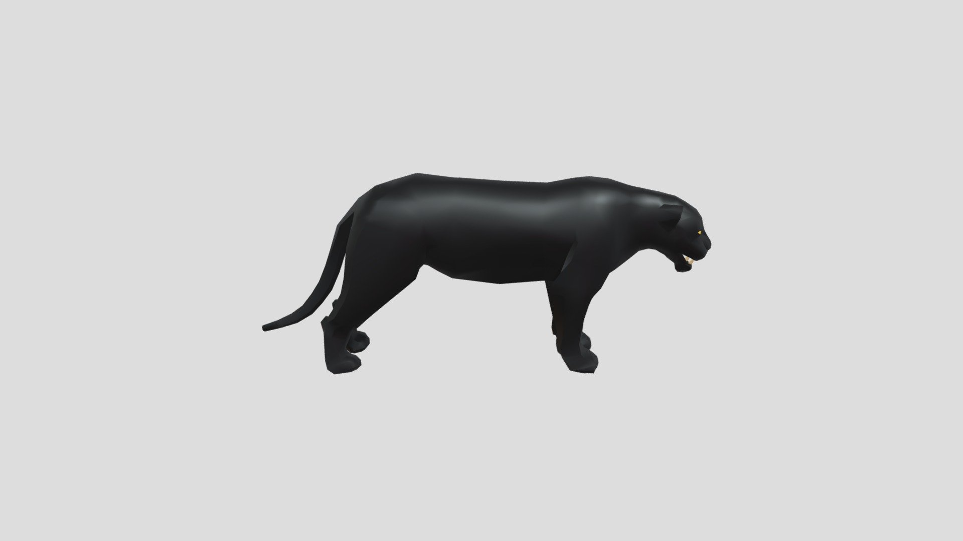 Low Poly Black Panther 3D Model By DarthLevi 5f6c81e Sketchfab