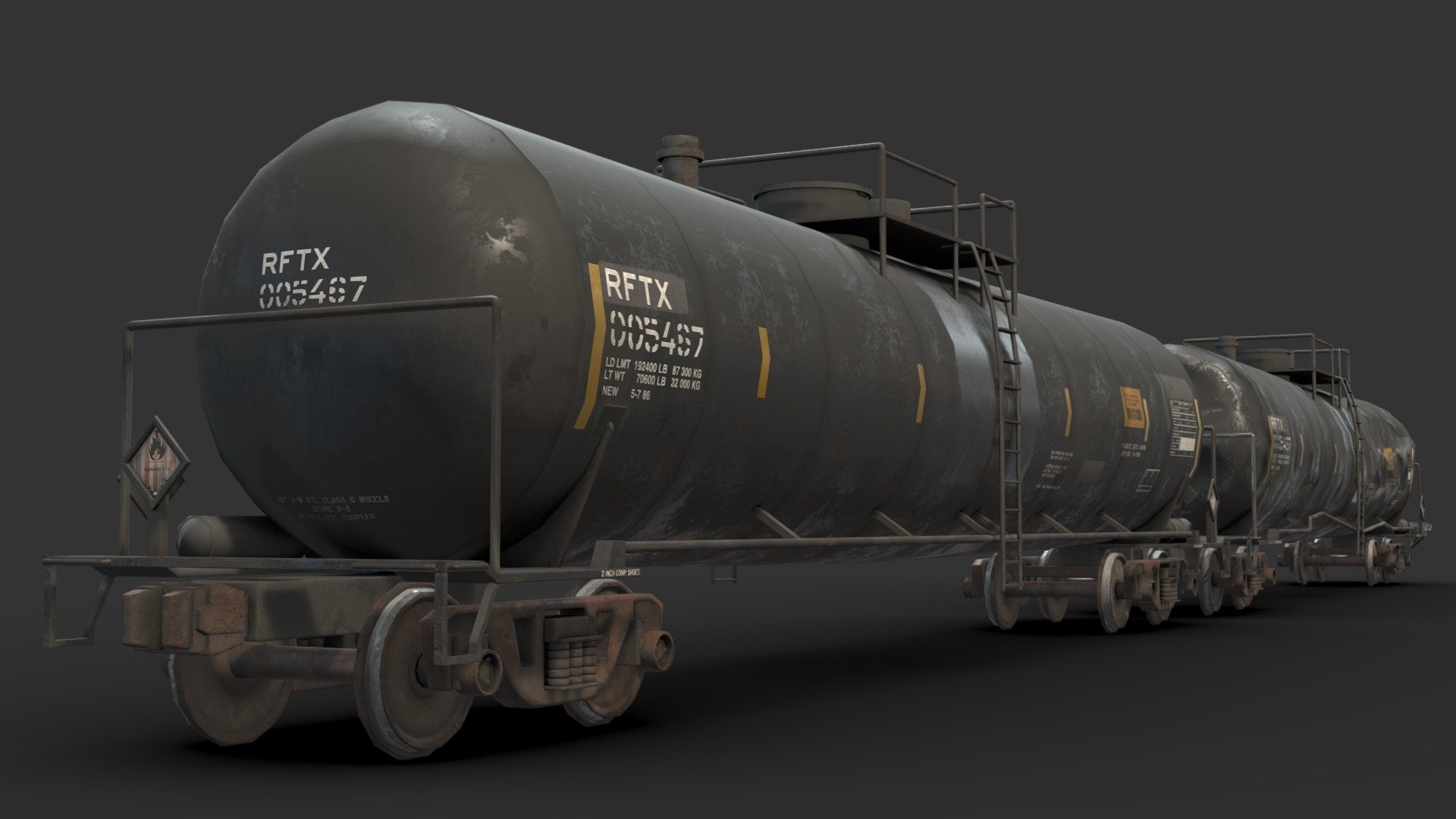 50 Foot Tank Car Buy Royalty Free 3D Model By Renafox Kryik1023