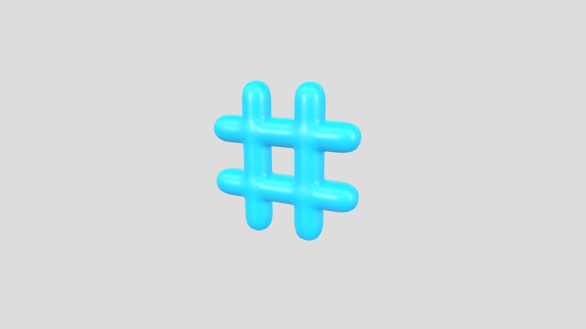 Hash Symbol Buy Royalty Free 3D Model By Bariacg 6288807