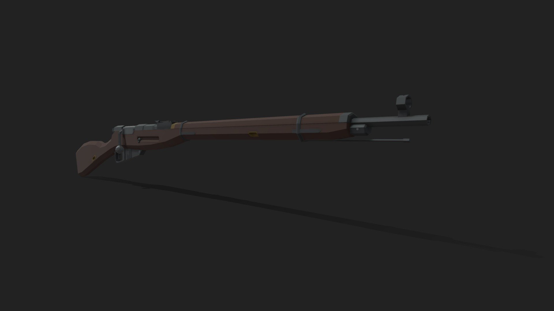 Mosin Nagant Low Poly D Model By Kgdaniel Cbc F Sketchfab