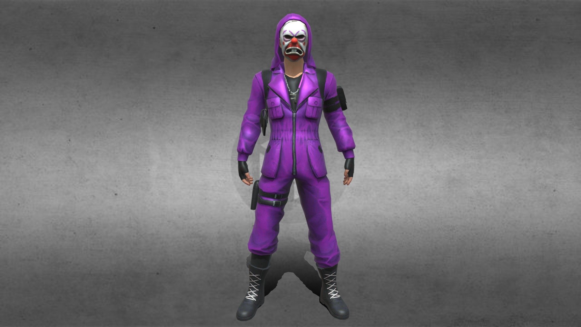 Purple Criminal Free Fire D Model By Brokie Ff Mafujarrahaman