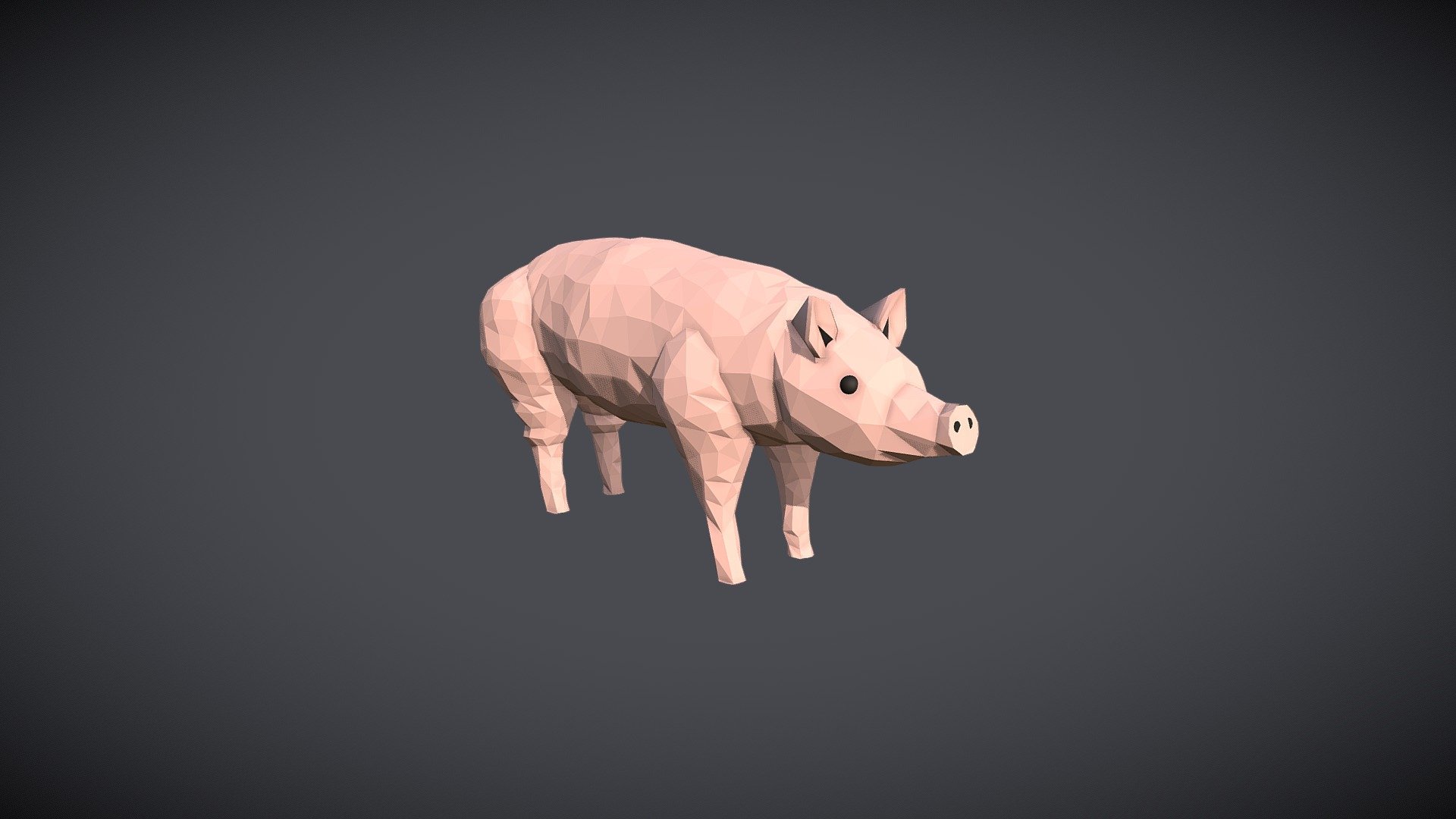 Low Poly Pig Buy Royalty Free D Model By Incod Art D Incodart