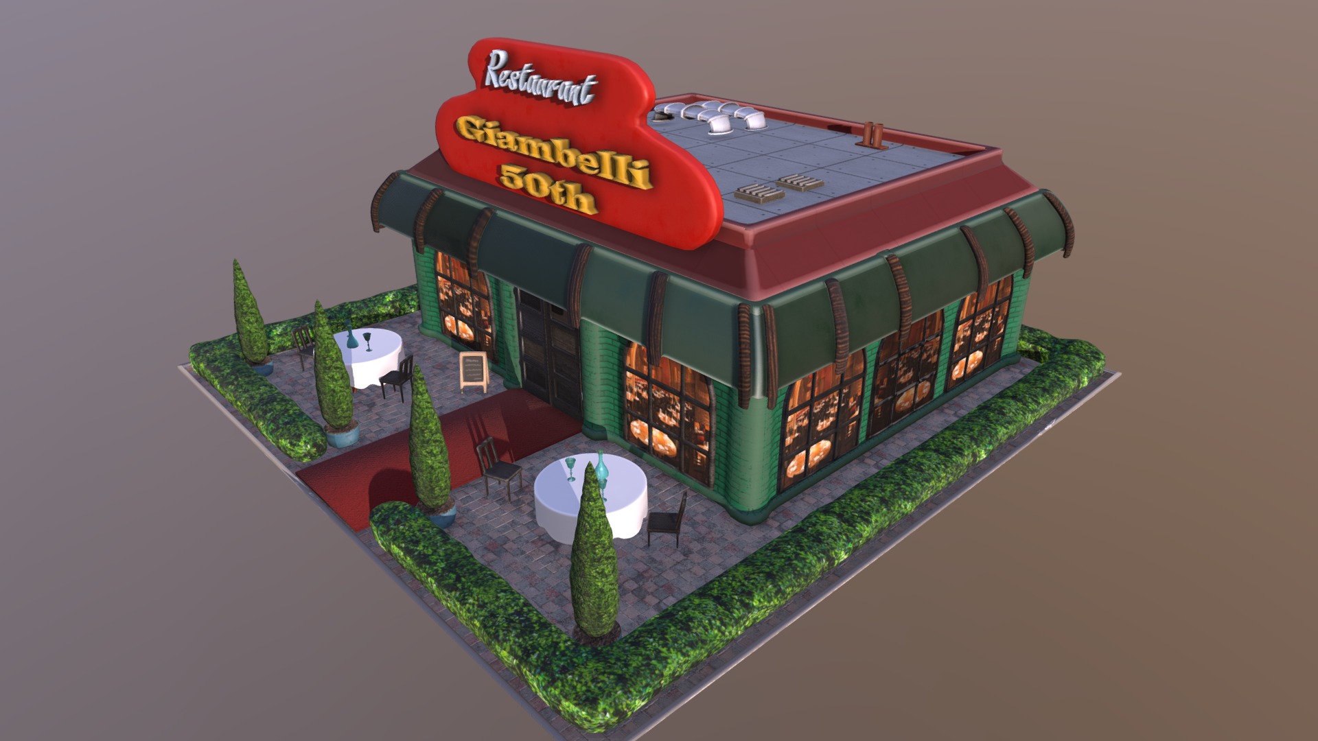 Restaurant D Model By Alexandrite D Sketchfab