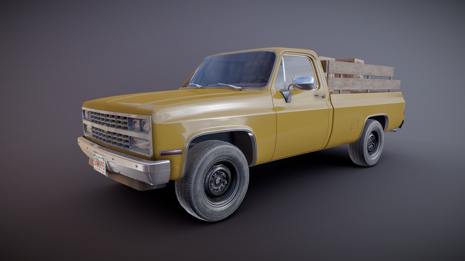 Farmer Pickup Truck Buy Royalty Free D Model By Veaceslav Condraciuc