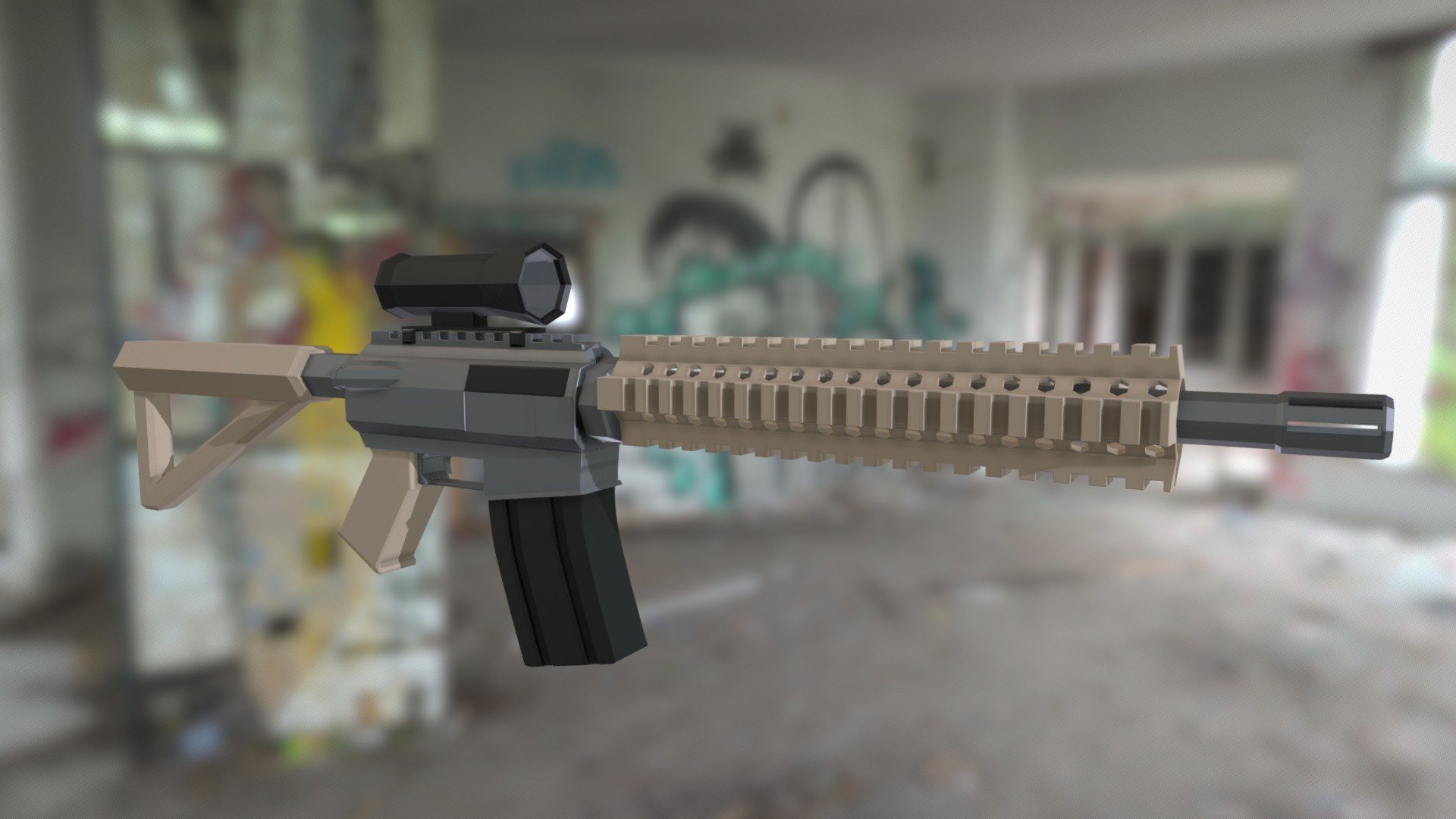 Low Poly Assault Rifle 3D Model By Atlas Callisto 8a68a61 Sketchfab