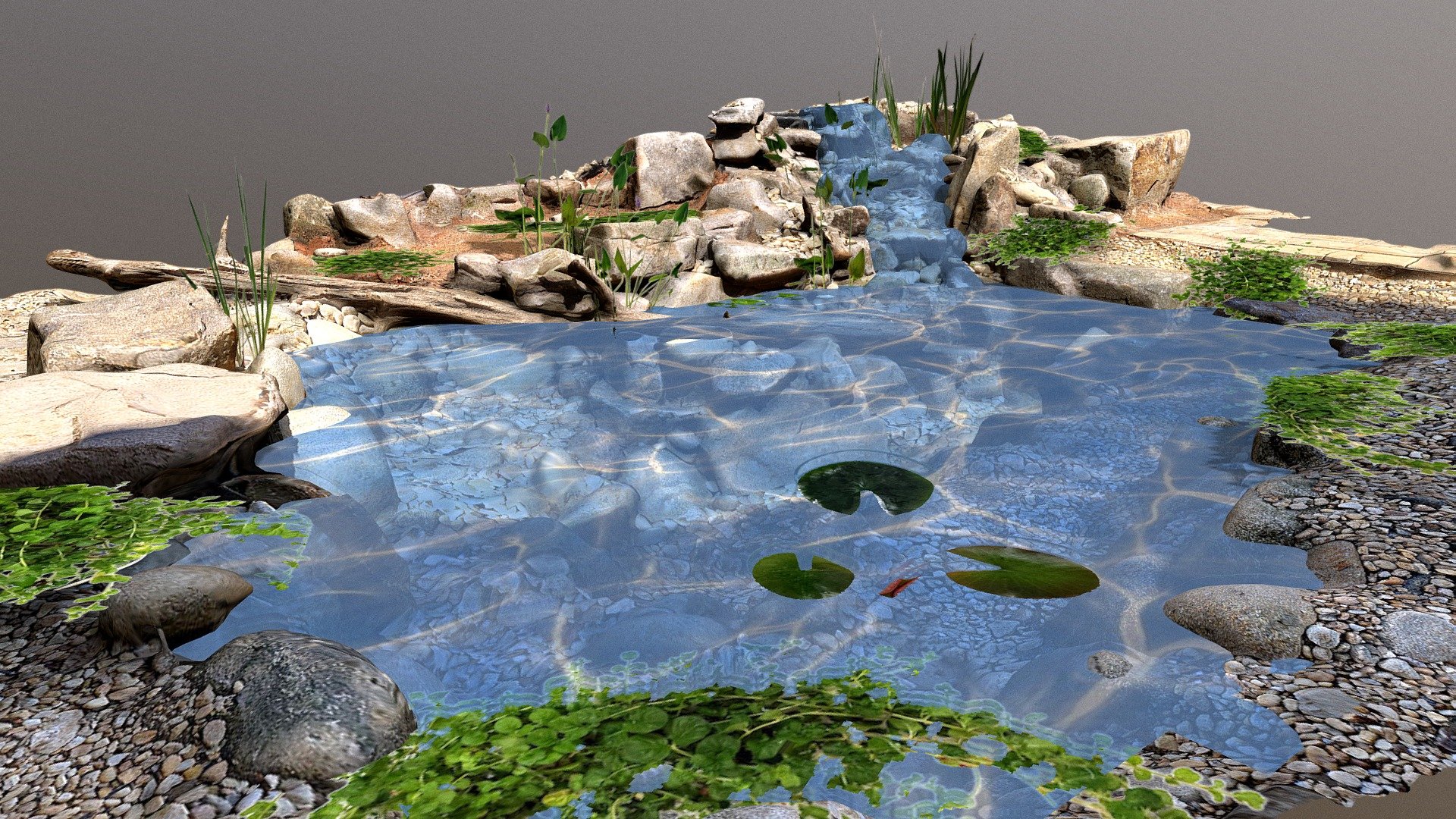 Wilsons Creek Pond And Waterfall 3D Model By Macon Ponds MaconPonds