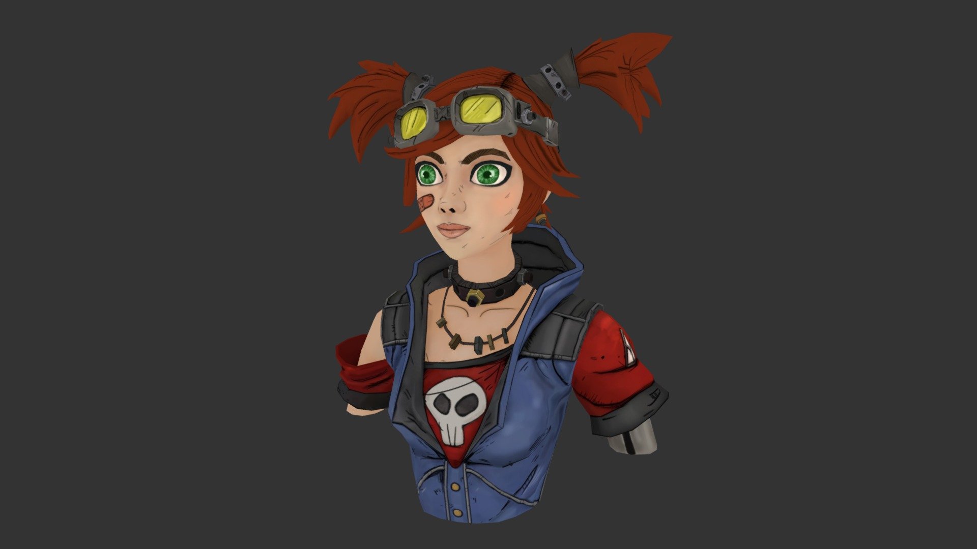 Hand Painted Gaige Bust D Model By Lizabeth Leers Lizabeth D