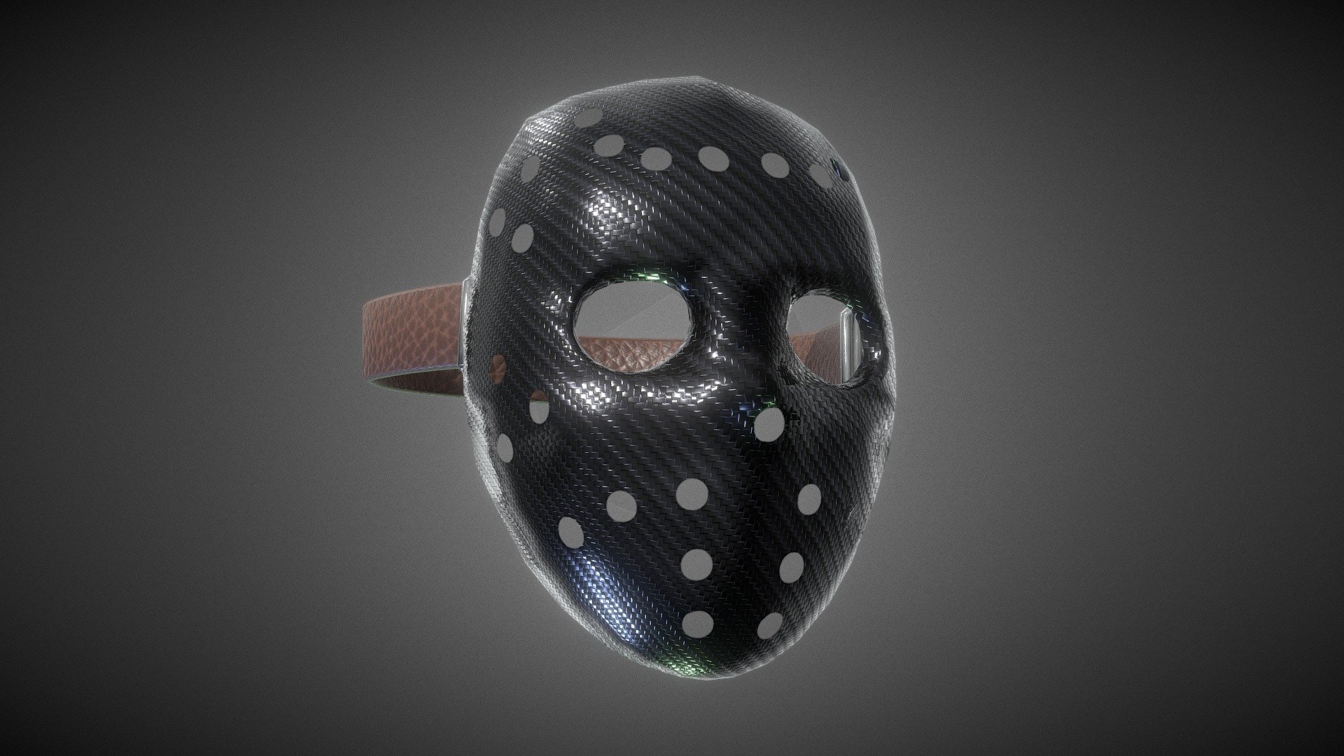 Hockey Mask Carbon Fiber Metahuman Ready Buy Royalty Free 3D