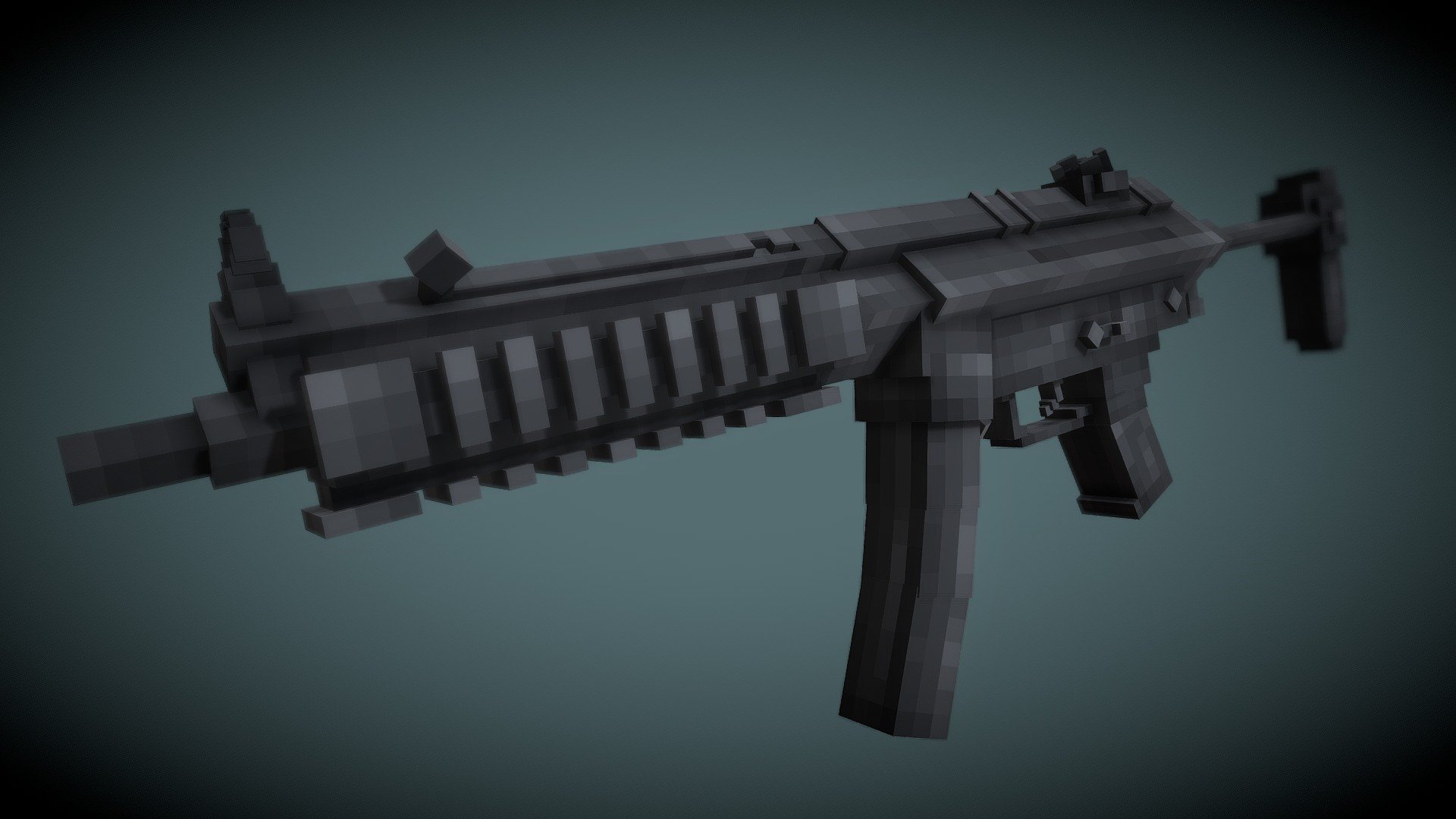 MP5 Voxel 3D Model By Radium Radium Studio Aabeed1 Sketchfab