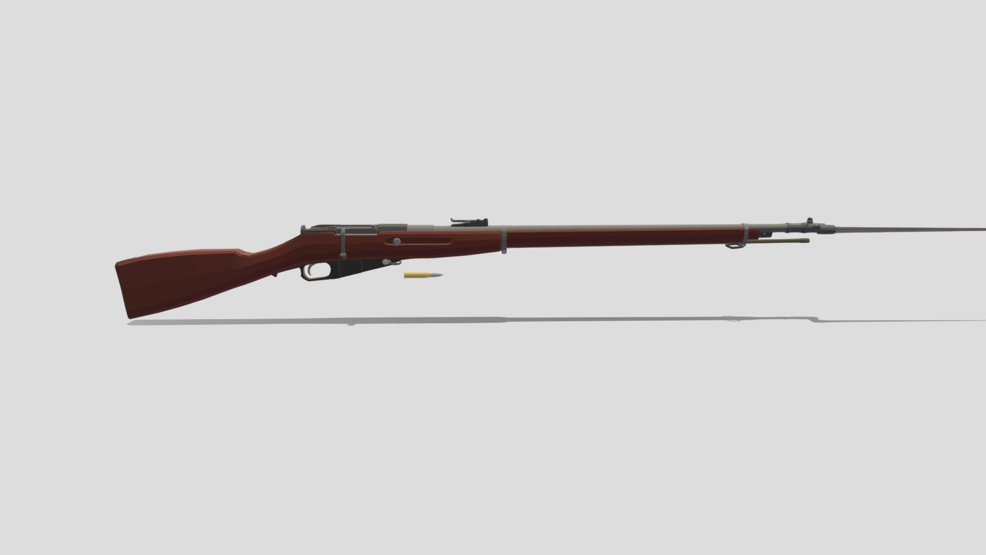 Mosin Nagant Low Poly D Model By Manson Nuladno Ab B