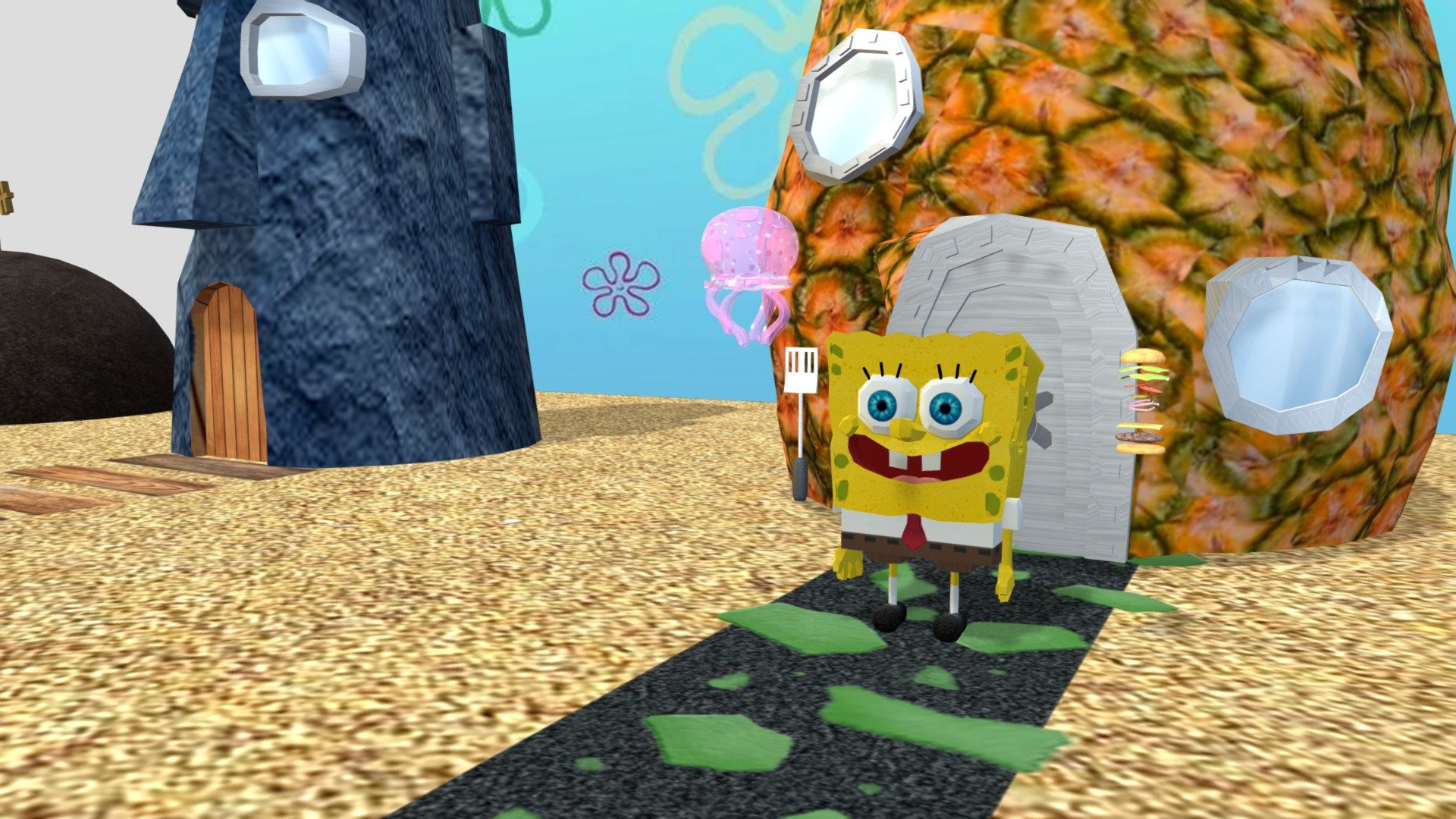 Spongebob D Models Sketchfab My Xxx Hot Girl