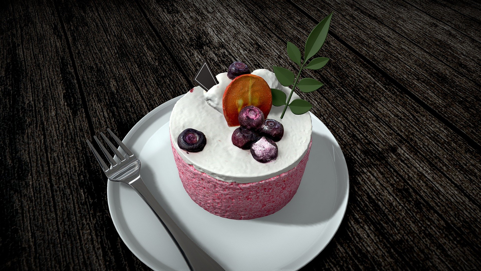 D Scan Cakery Blueberry Cake Photogrammetry K Buy Royalty Free D