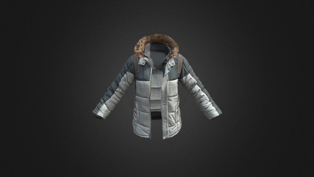 Padded Jacket Gray Pubg D Model By Pubgitems Info Pubgitems