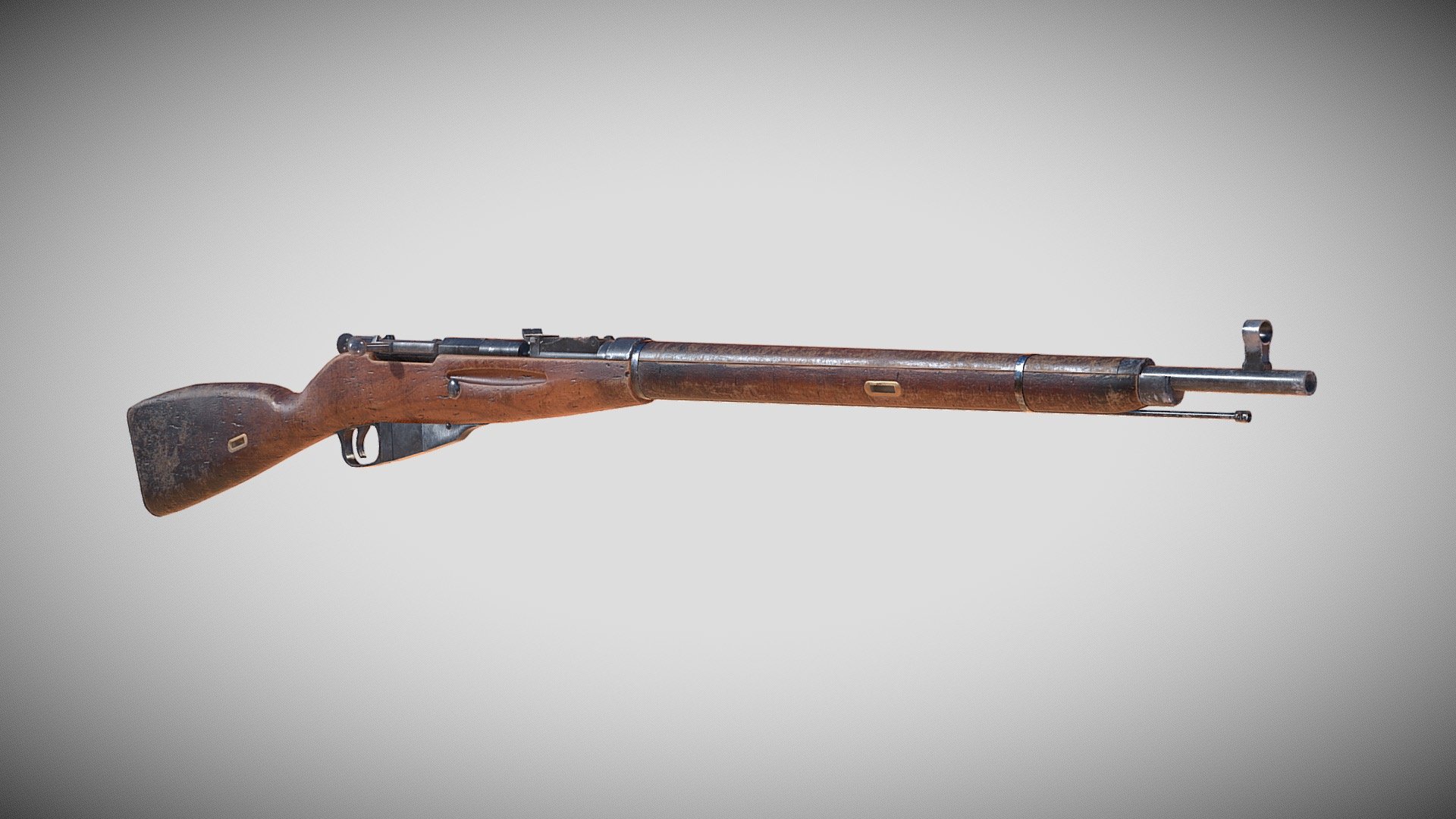 Mosin Nagant M91 30 Rifle 3D PBR Game Asset Buy Royalty Free 3D