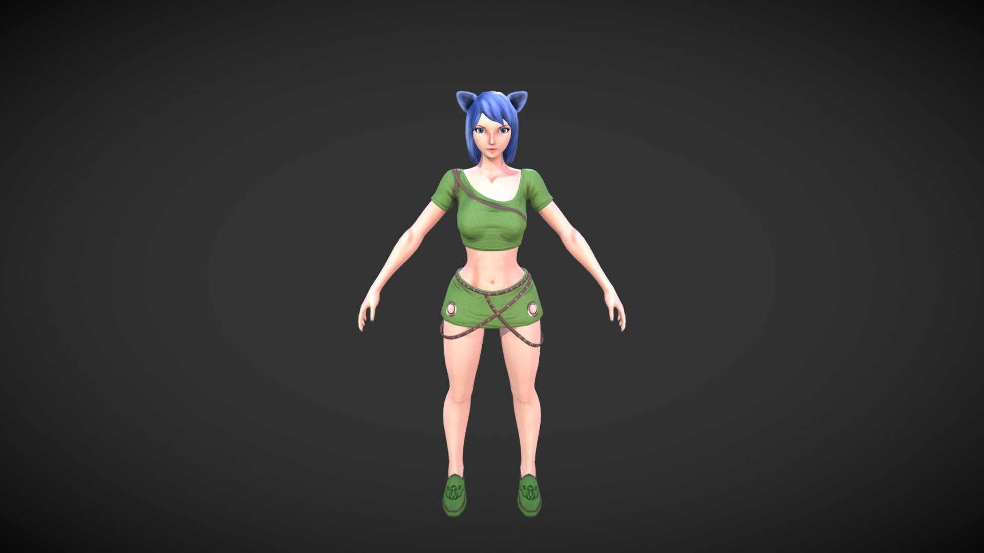 Anim Girl Buy Royalty Free D Model By Spuke Animation