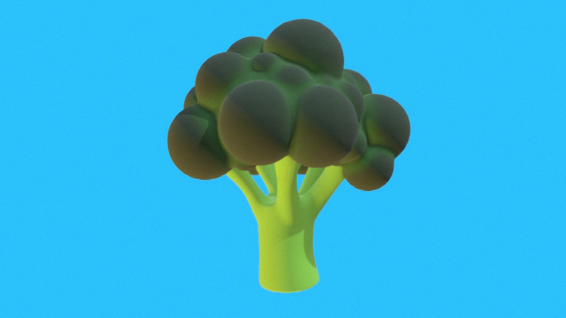 Toon Broccoli Buy Royalty Free 3D Model By CzernO Czernobog