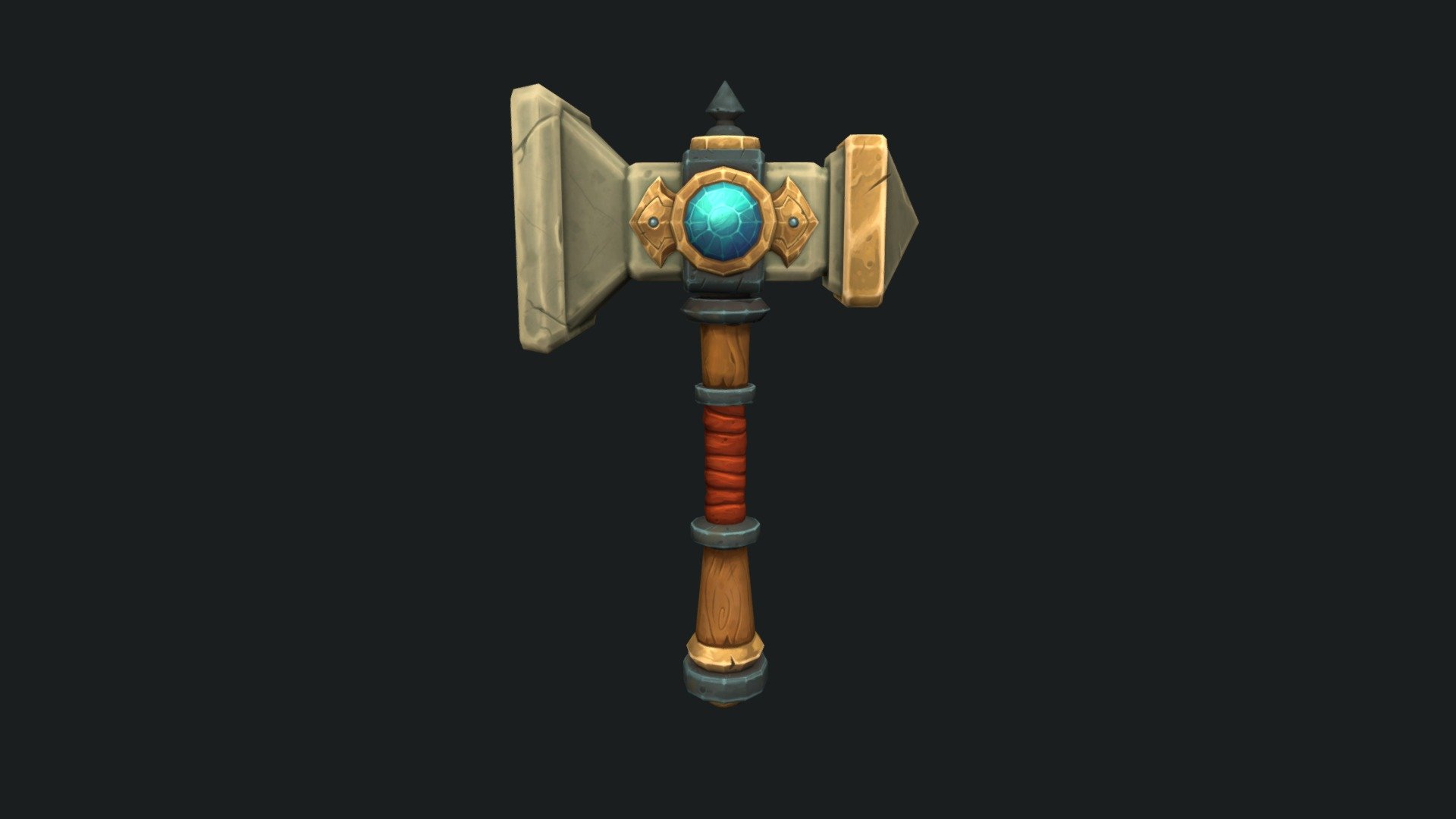 Stylized Hand Painted War Hammer D Model By Rumpsss D