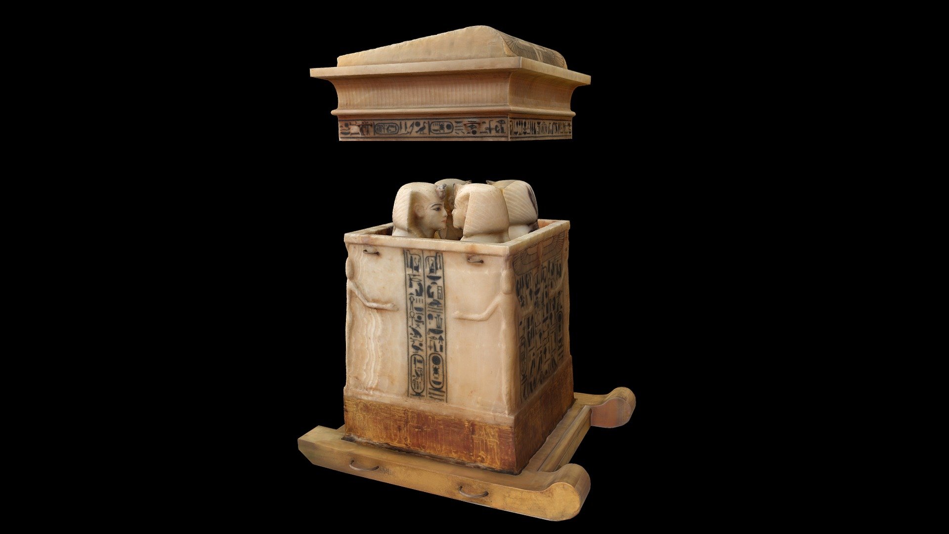 Alabaster Canopic Chest Of Tutankhamen 3D Model By Danderson4