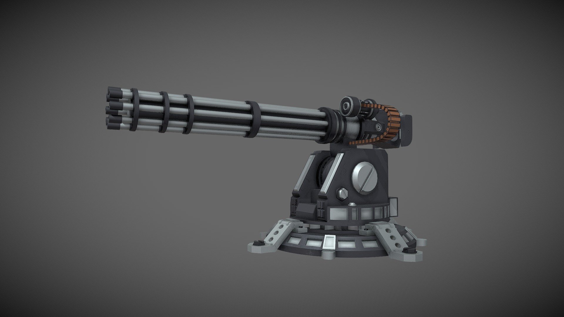 Minigun Turret Buy Royalty Free D Model By Gomizard D B E