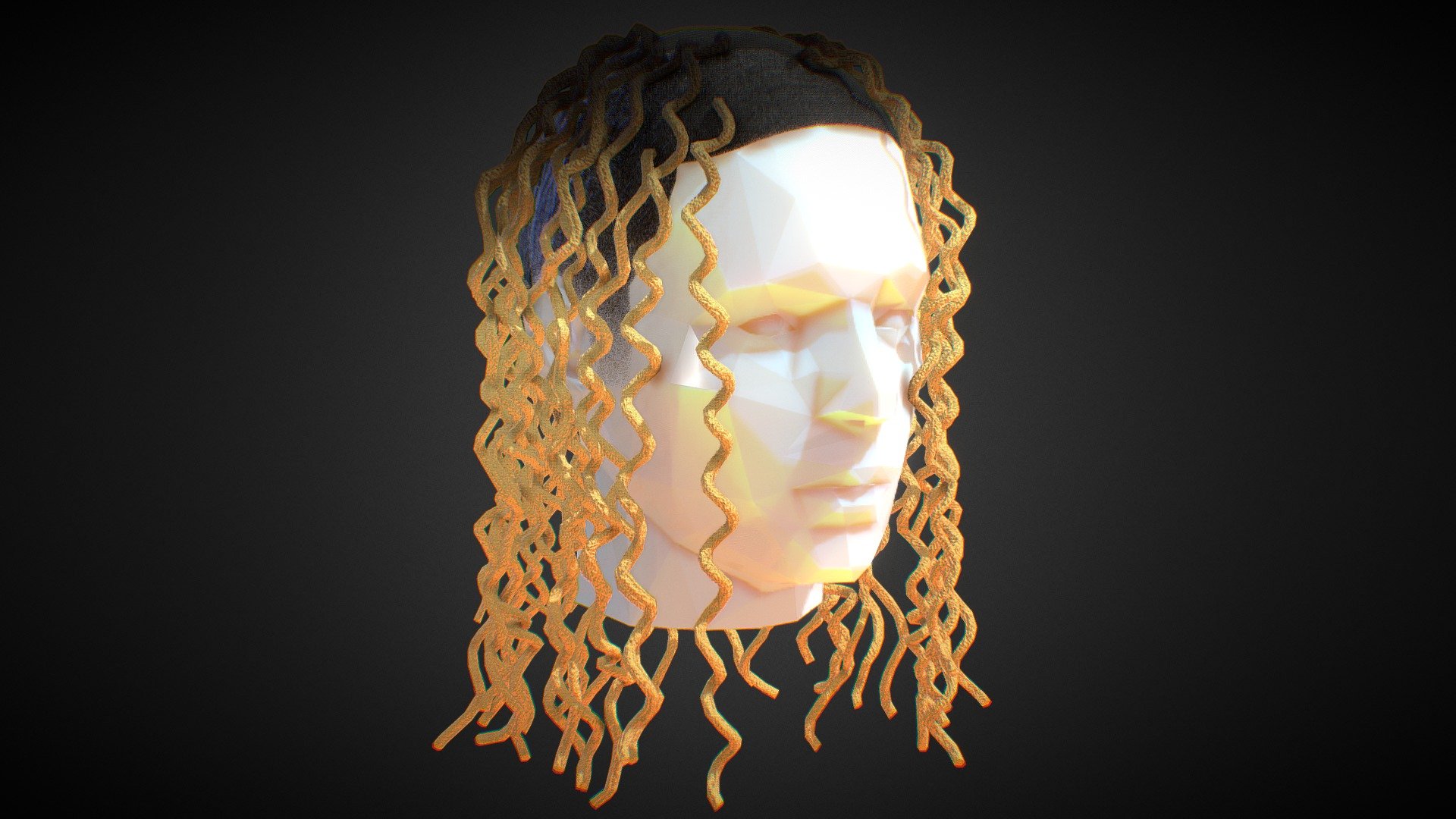 Wavy Dreads Inspired By Lil Durk Buy Royalty Free 3D Model By Tiko