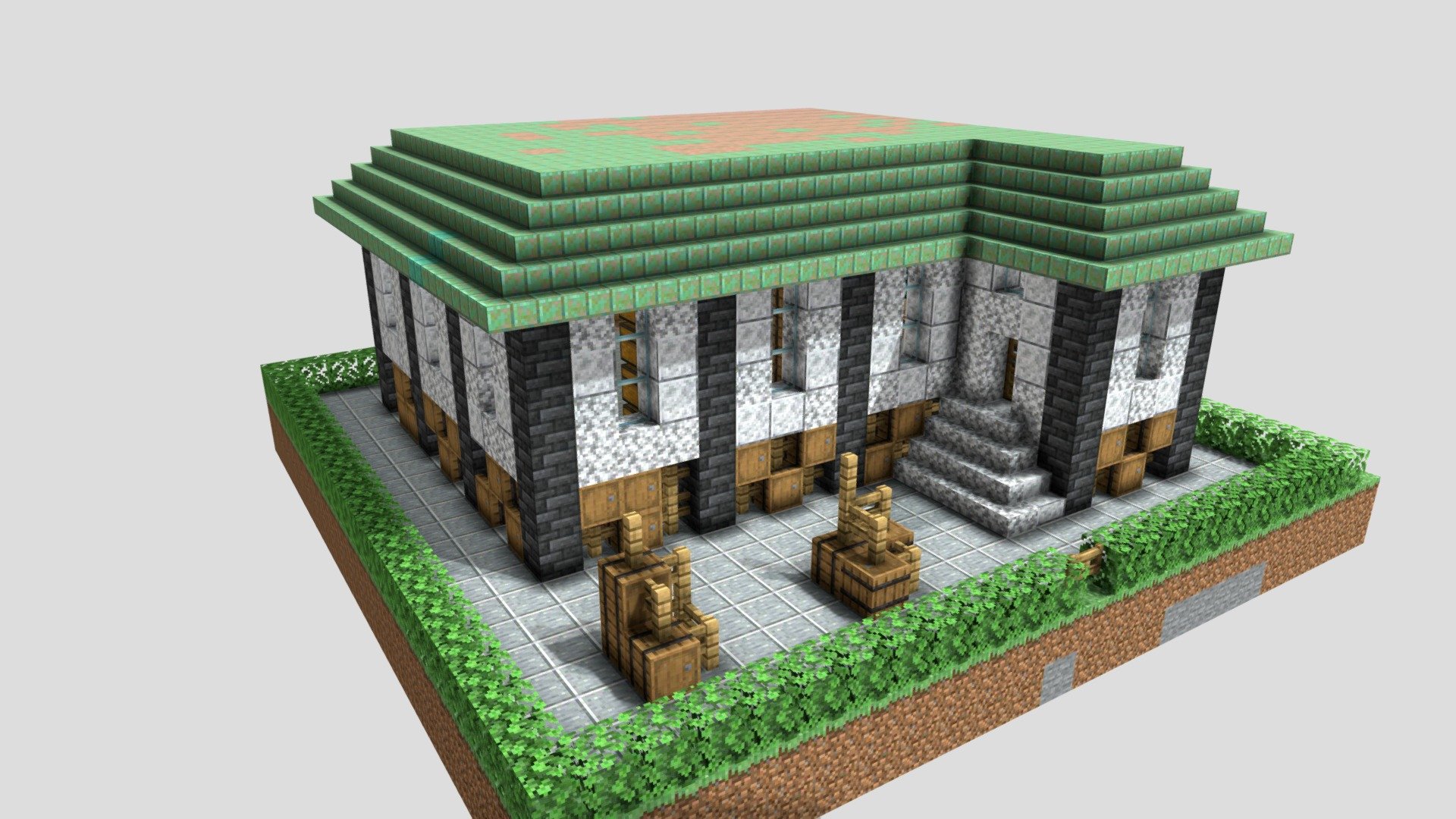 Minecraft Survival Ev D Model By Muratttz Dffd F Sketchfab