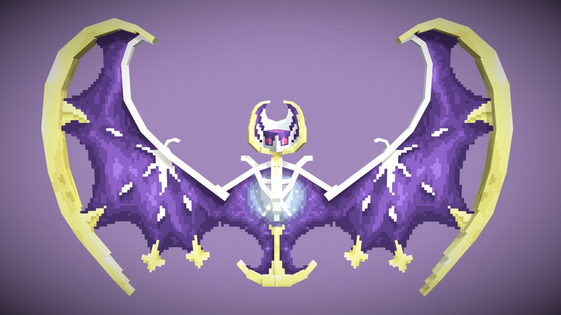 Lunala Minecraft Cobblemon Style D Model By Aga Aga E E