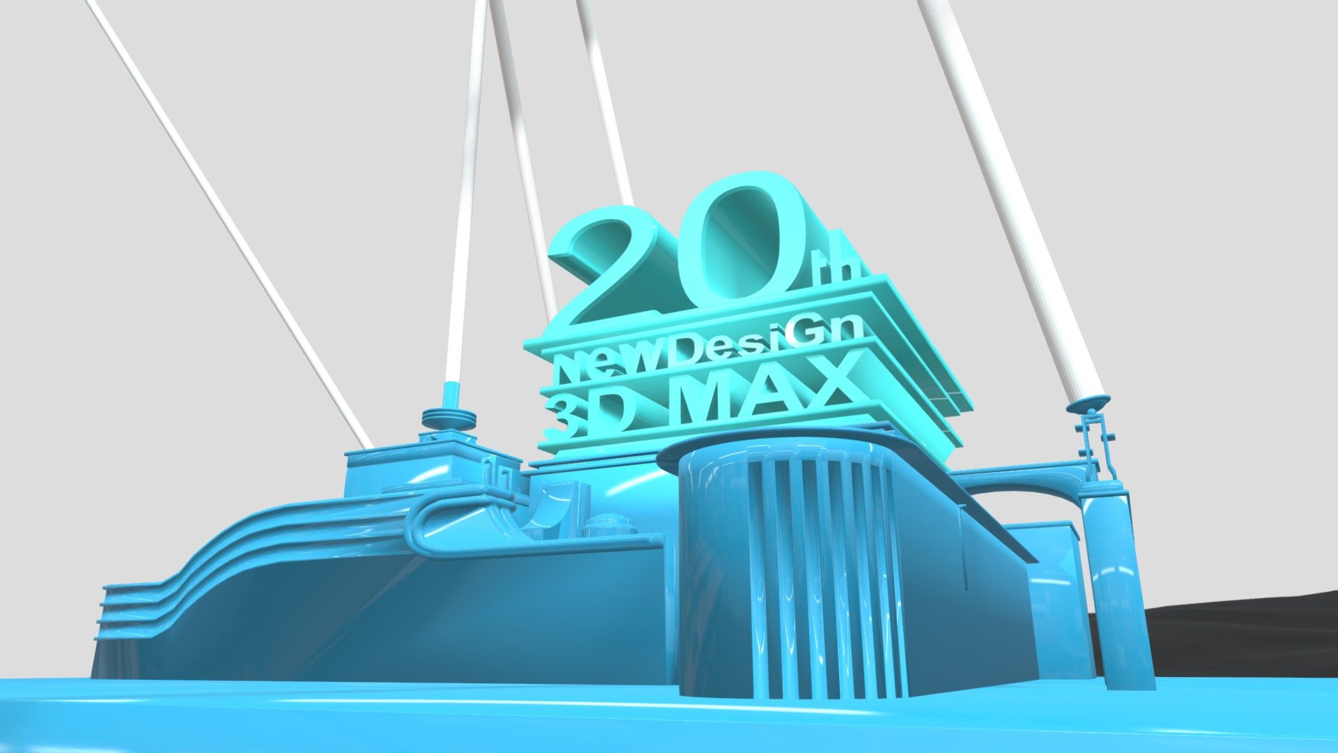 20th New Design 3D Max Logo Remake 3D Model By Demorea Simpson