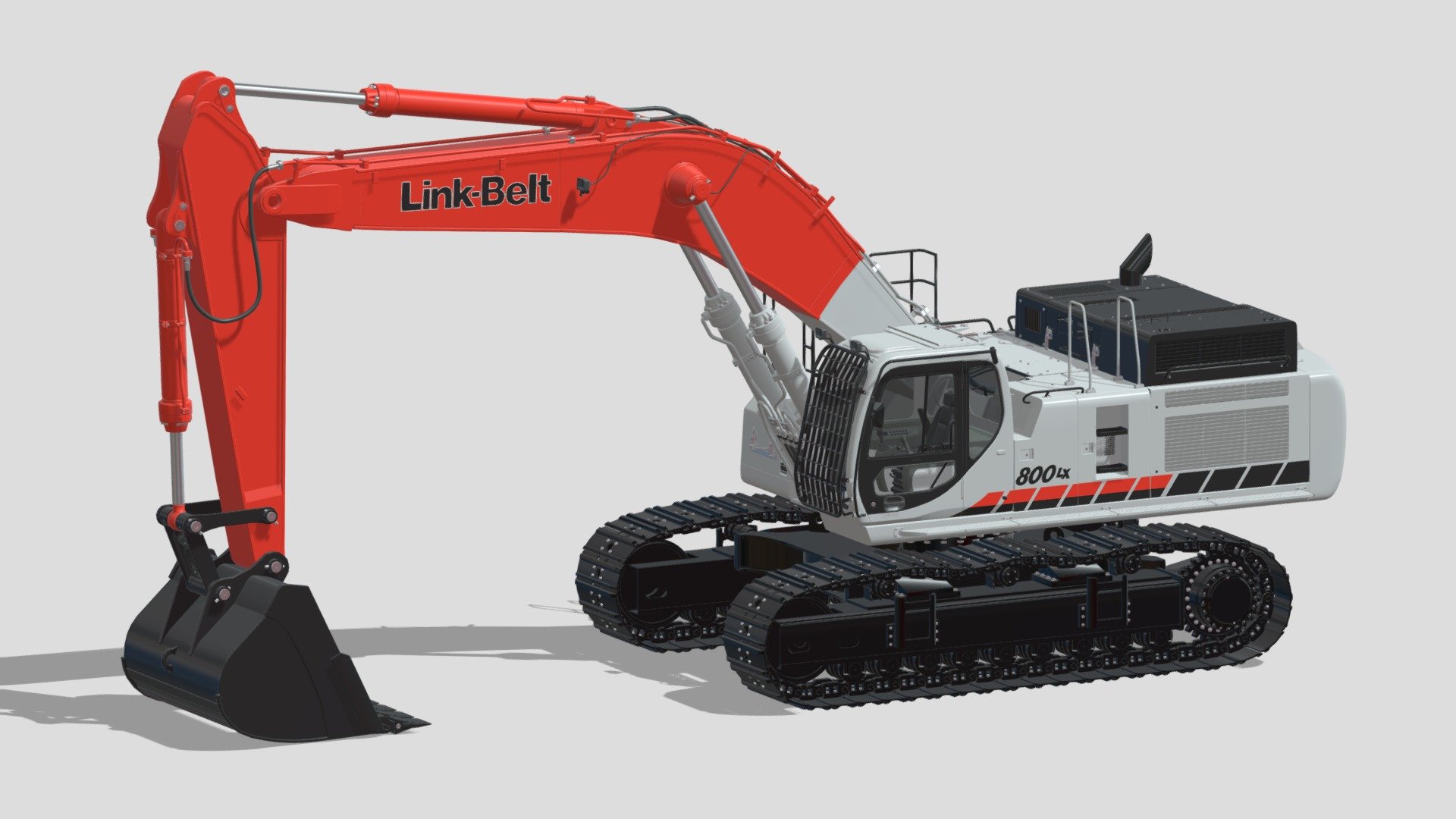 Link Belt Lx V Hydraulic Excavator Buy Royalty Free D Model By