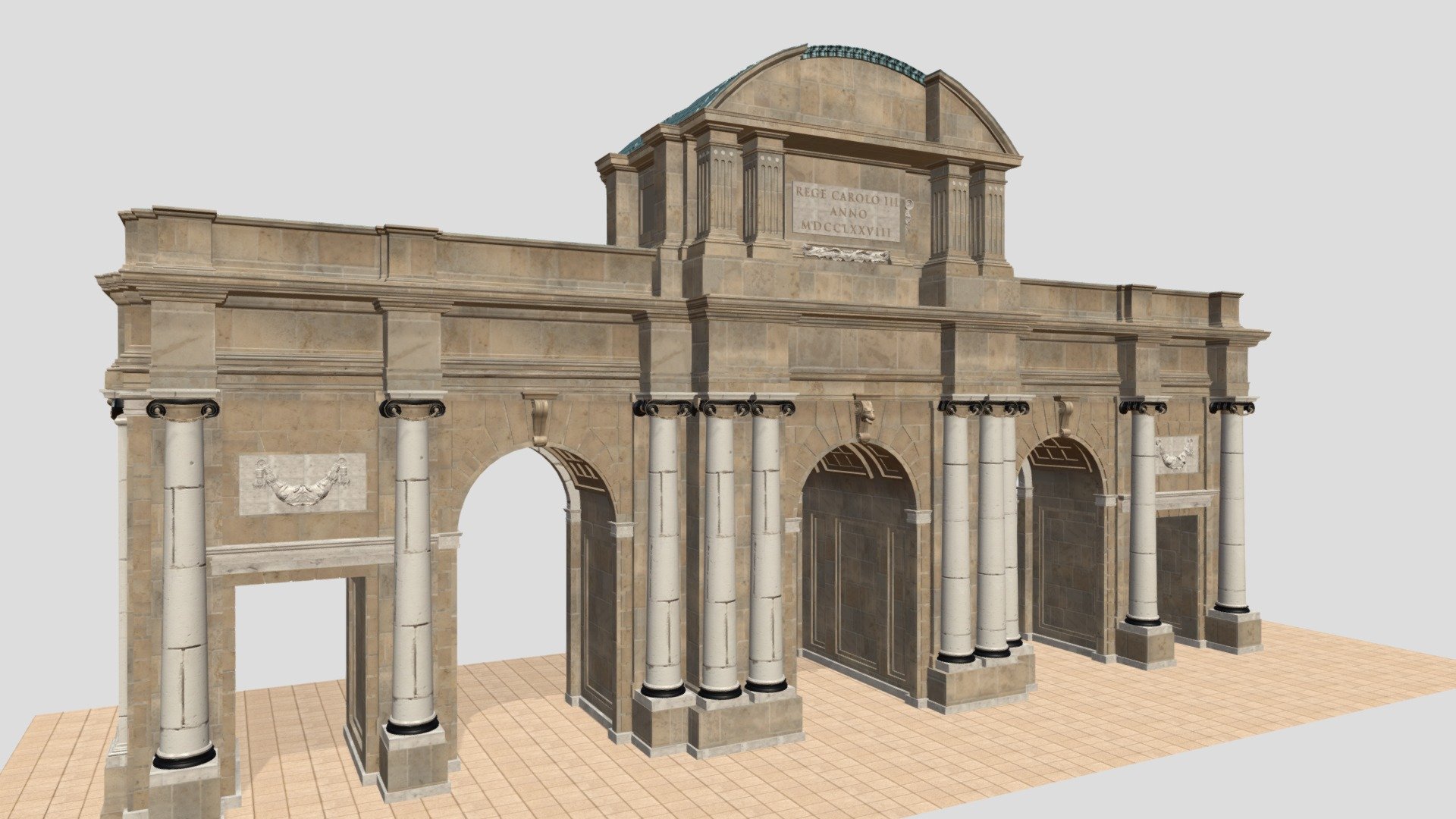 Puerta De Alcala Buy Royalty Free 3D Model By Skaldy E6ae8e3