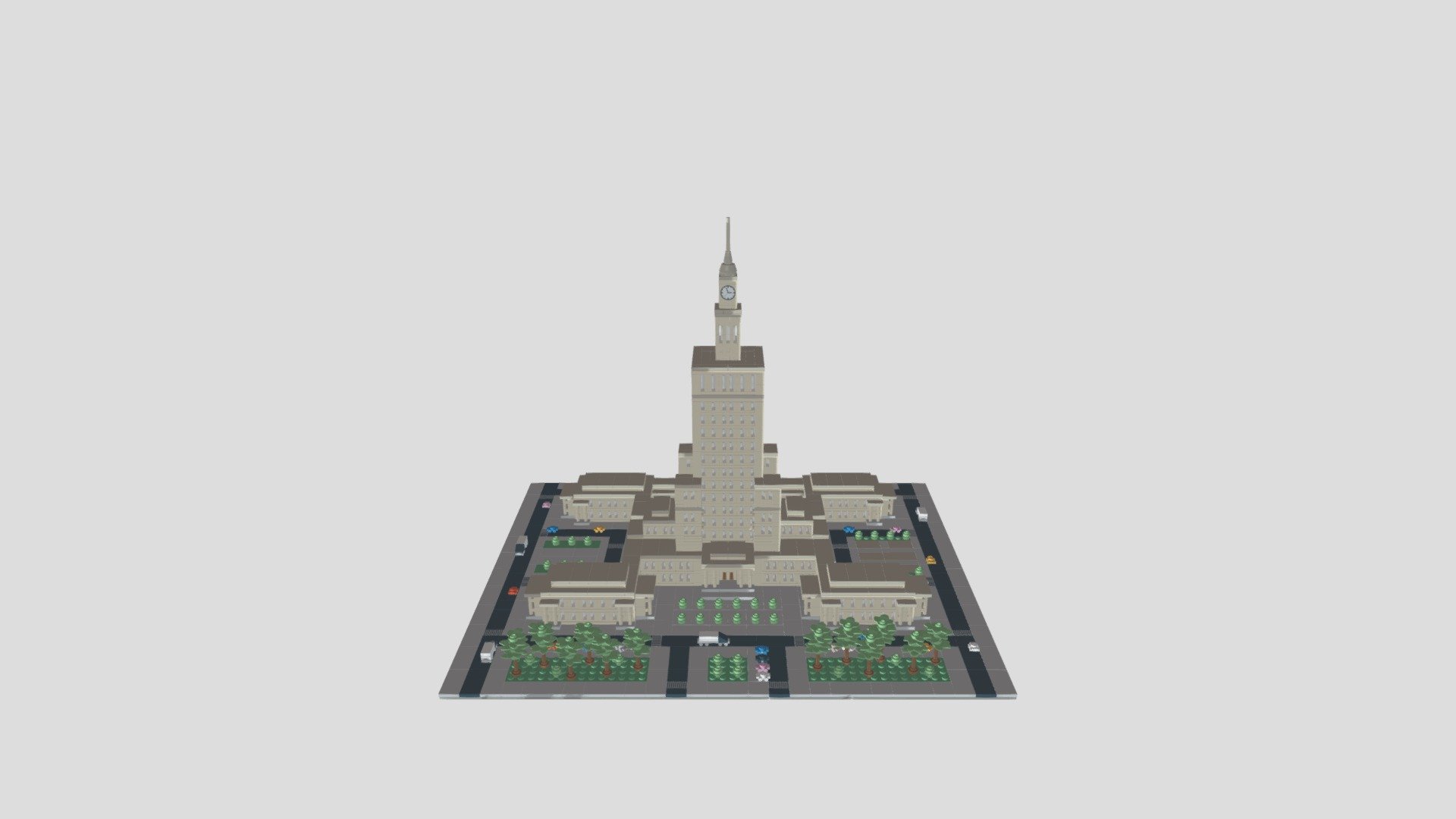 Lego Moc Palace Of Culture And Science Warsaw D Model By Brickuba