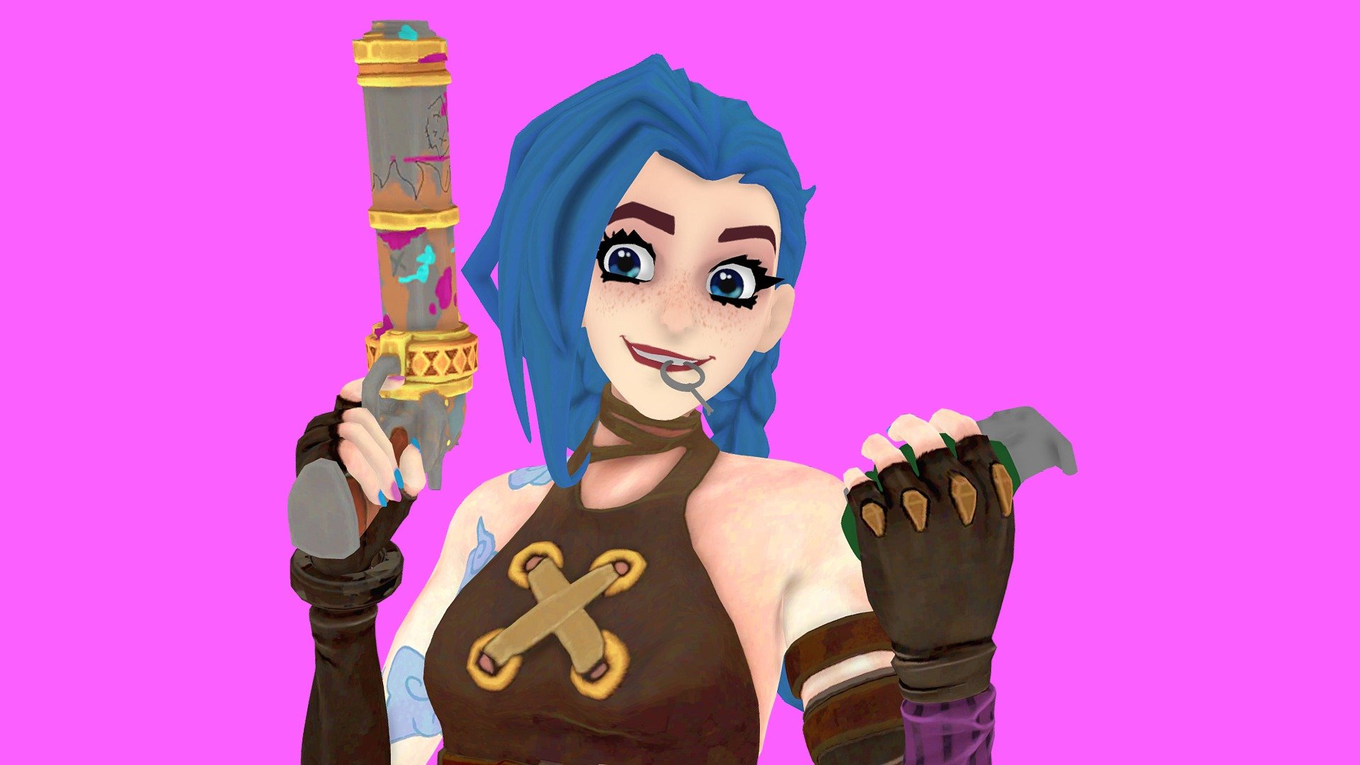 Jinx Arcane 3D Model By Niall Vertexarcade Ebacf14 Sketchfab