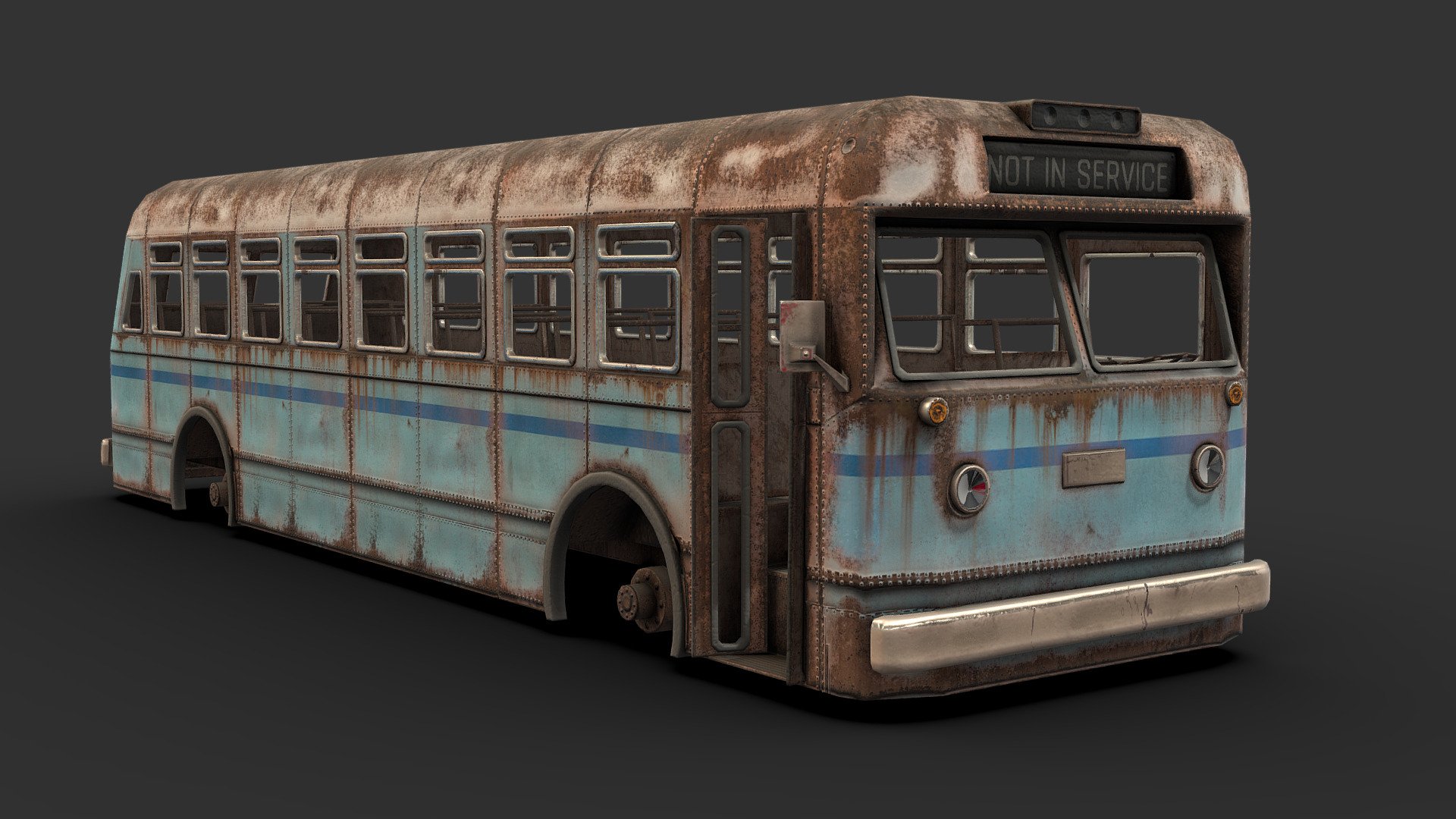 Rustworld Bus Buy Royalty Free 3D Model By Renafox Kryik1023